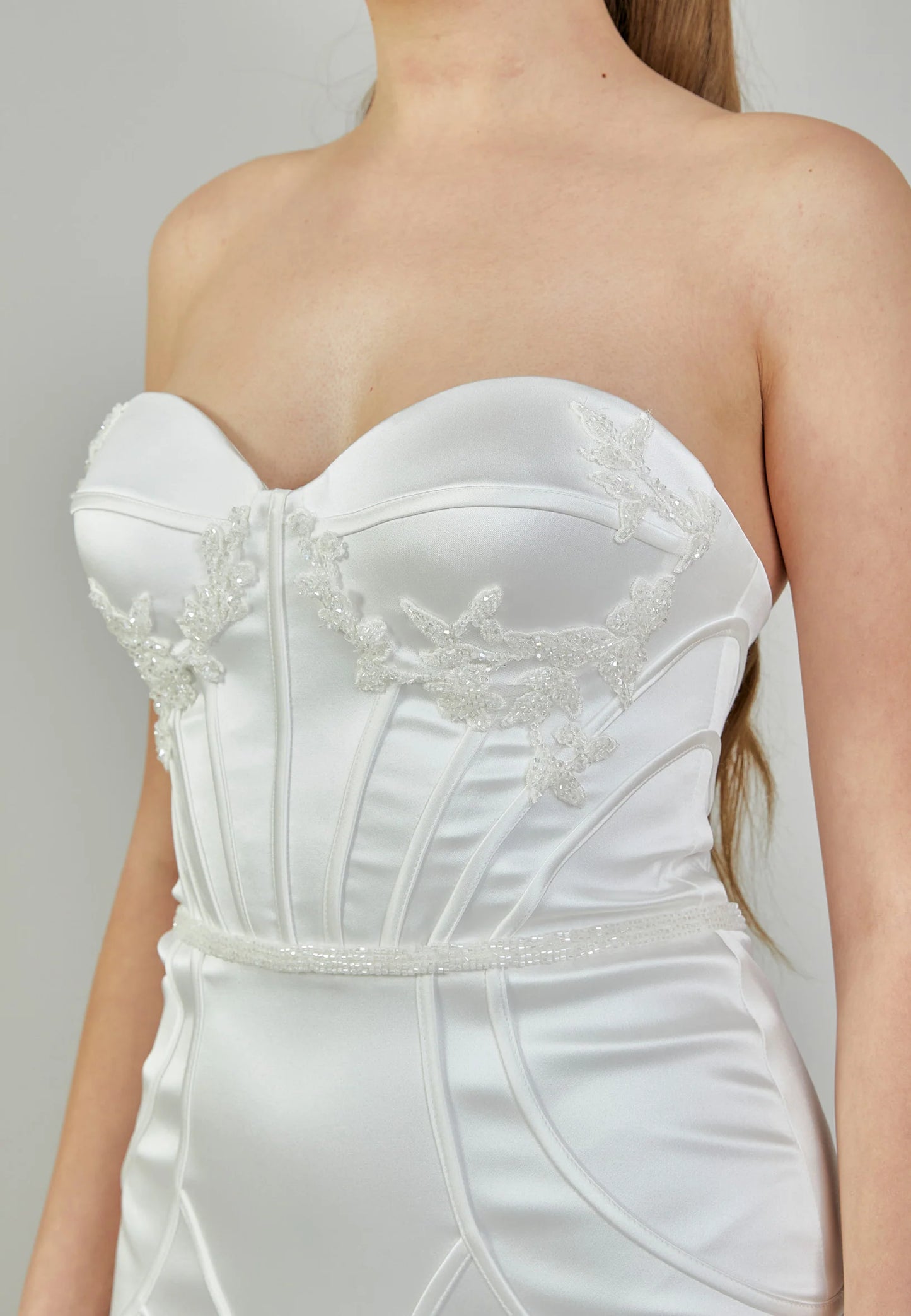 Strapless Maxi Satin Regular Wedding Dress Unit Price: $475