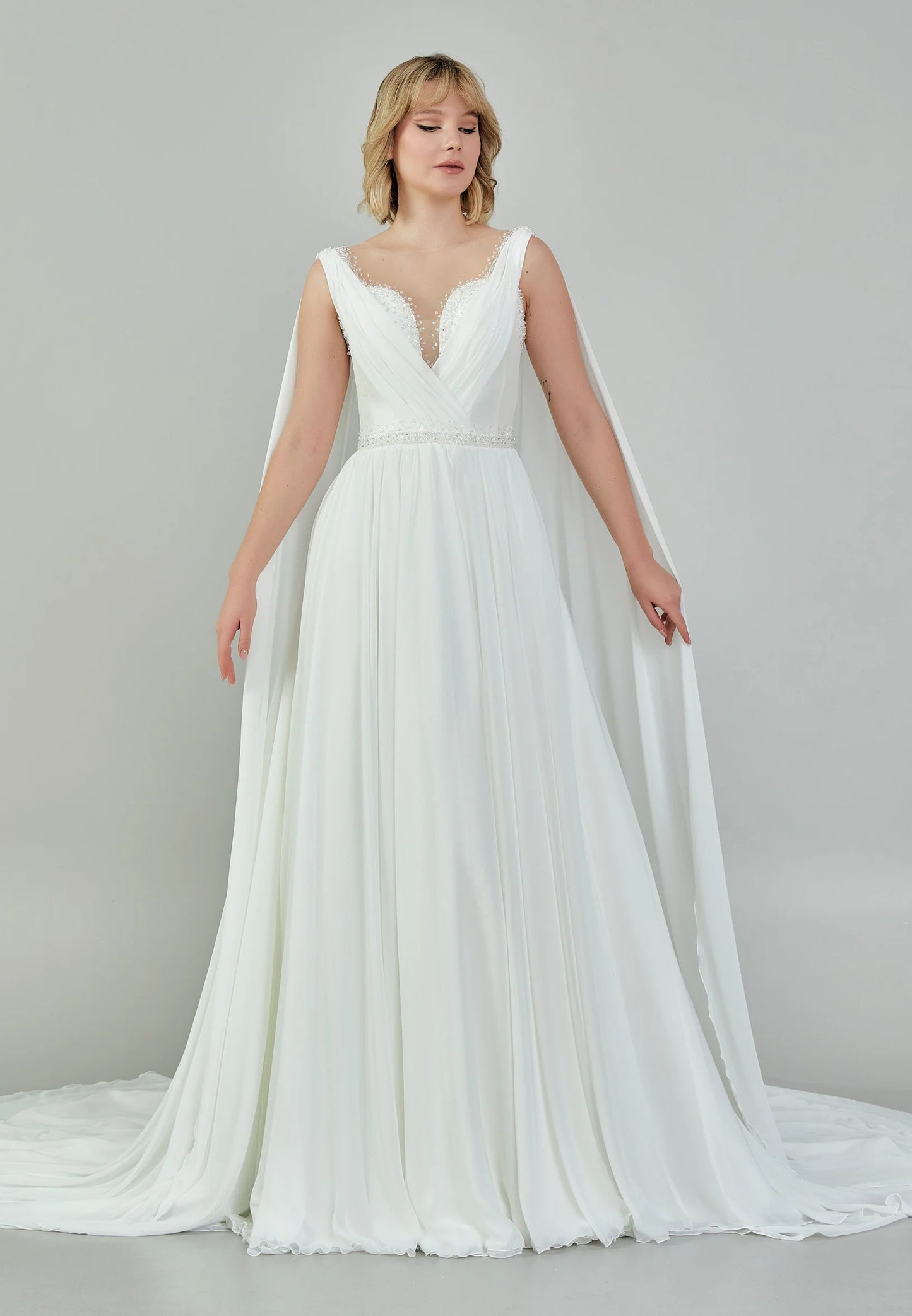 Sleeveless Maxi Chiffon Regular Wedding Dress Unit Price: $500