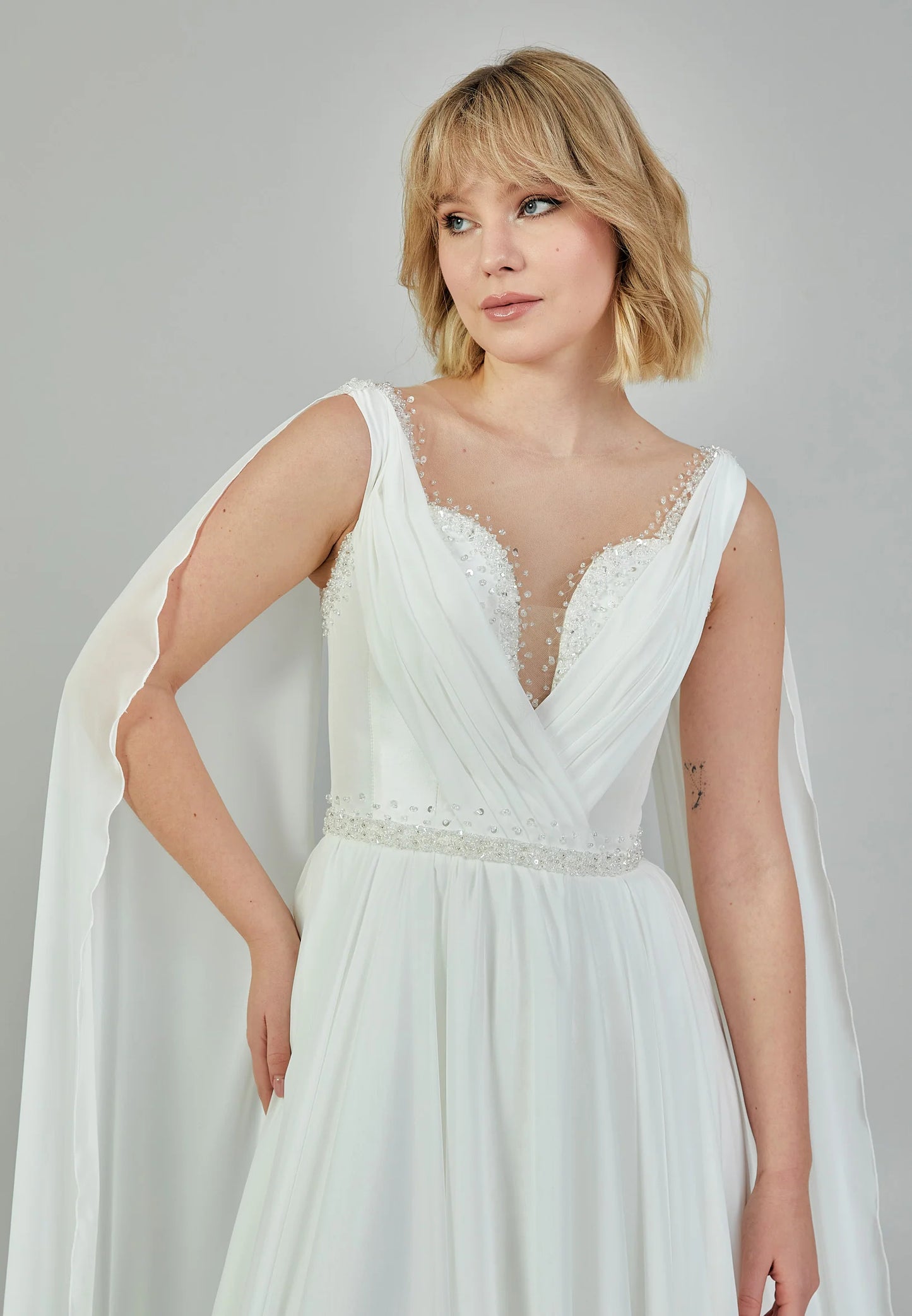 Sleeveless Maxi Chiffon Regular Wedding Dress Unit Price: $500