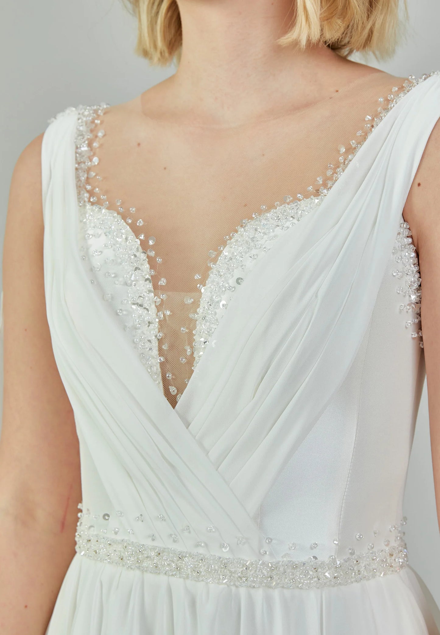 Sleeveless Maxi Chiffon Regular Wedding Dress Unit Price: $500