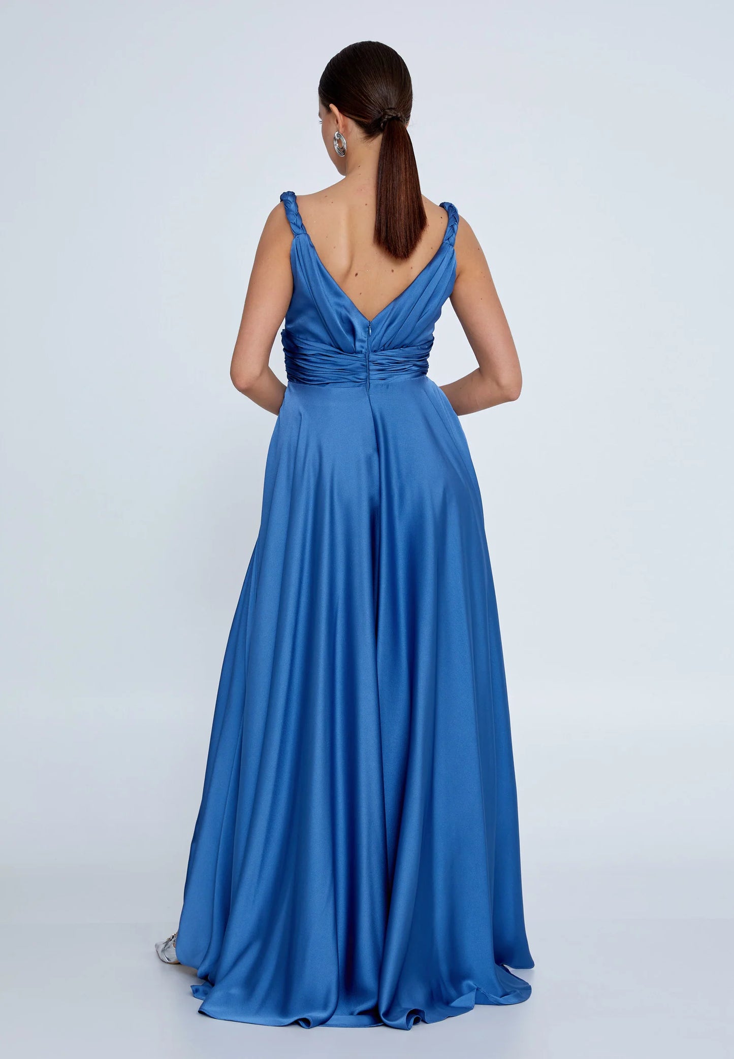 Sleeveless Maxi Satin Column Regular Wedding Guest Dress Unit Price: $62