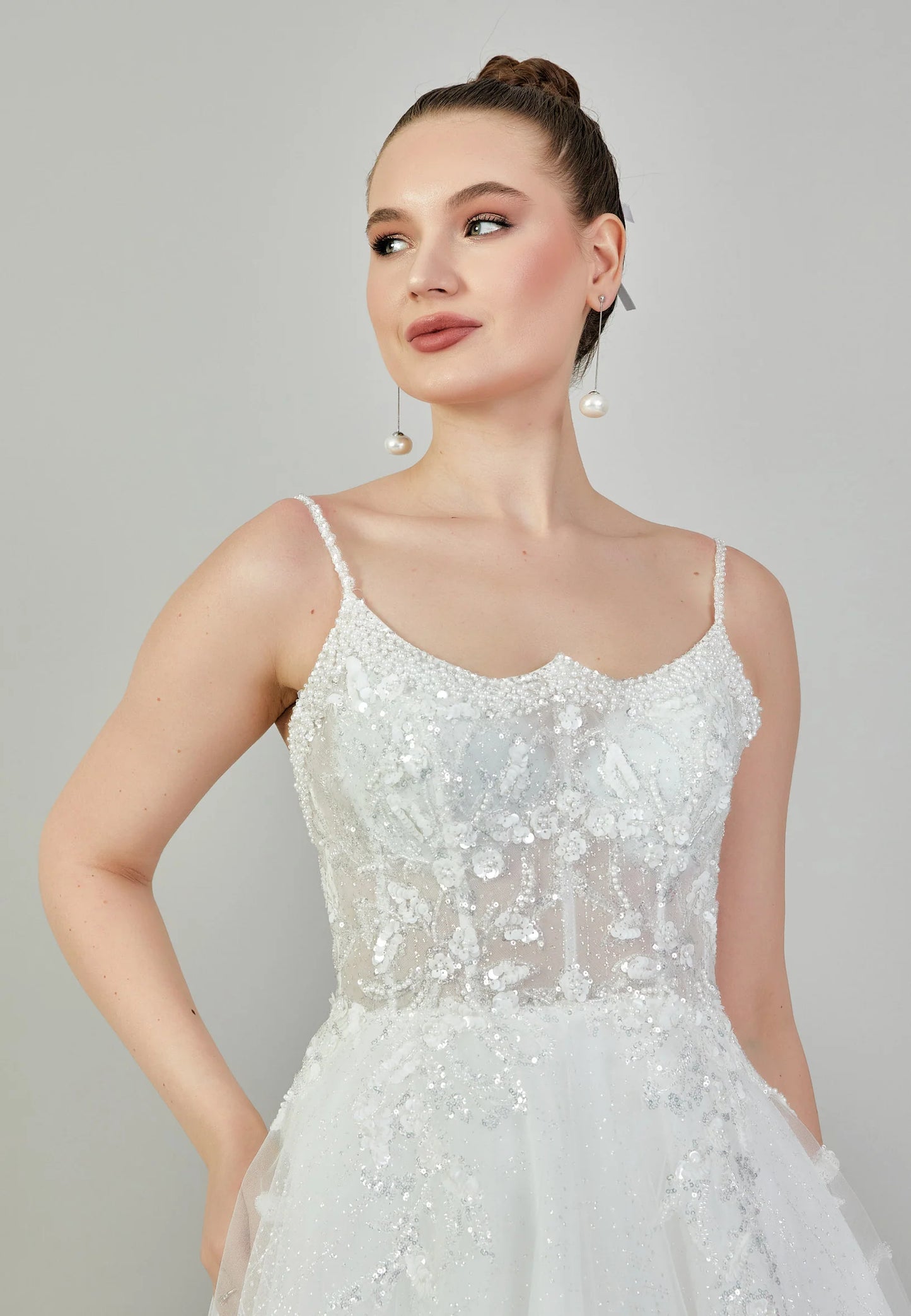 Sleeveless Maxi Tulle Regular Wedding Dress Unit Price: $430