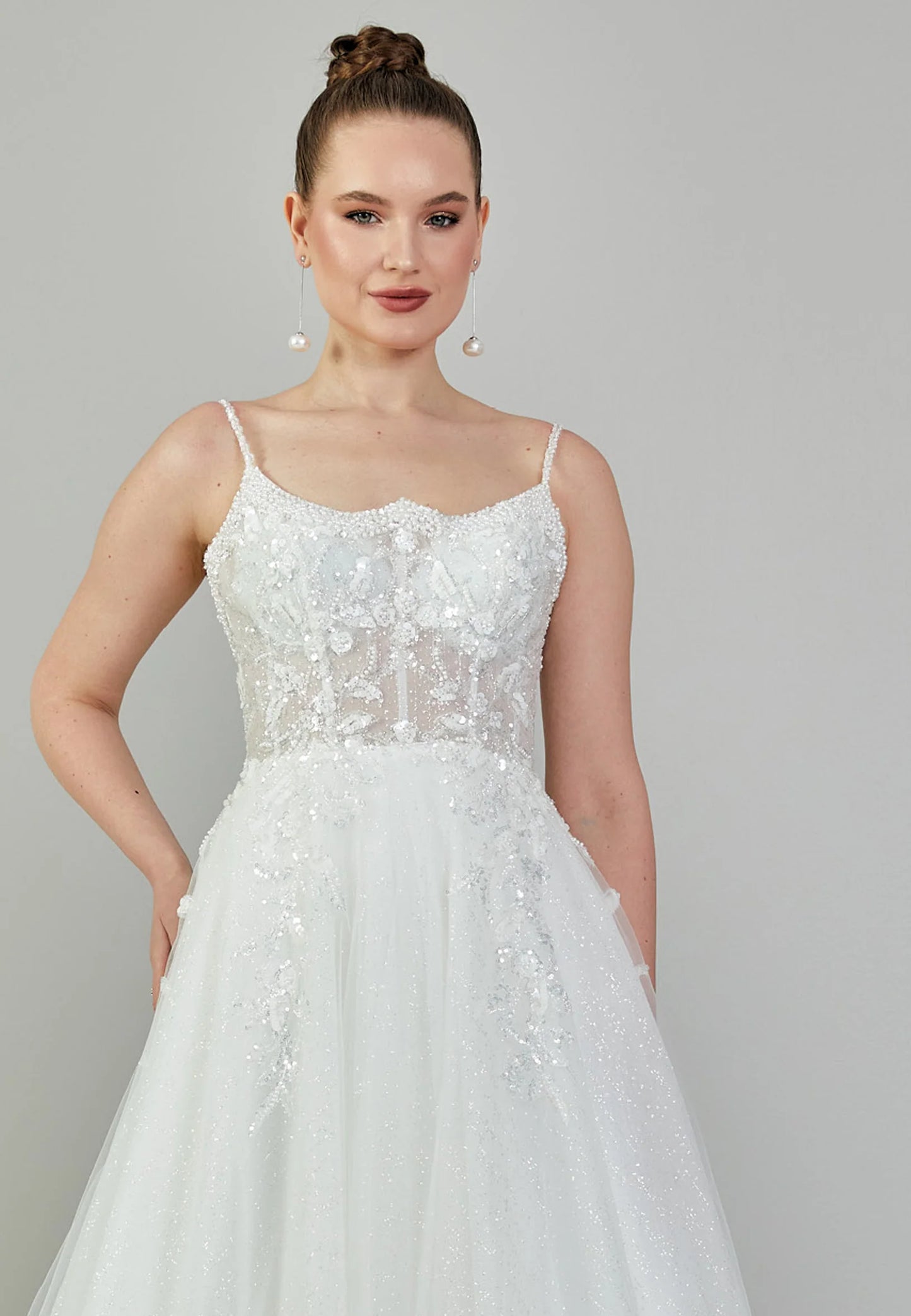 Sleeveless Maxi Tulle Regular Wedding Dress Unit Price: $430