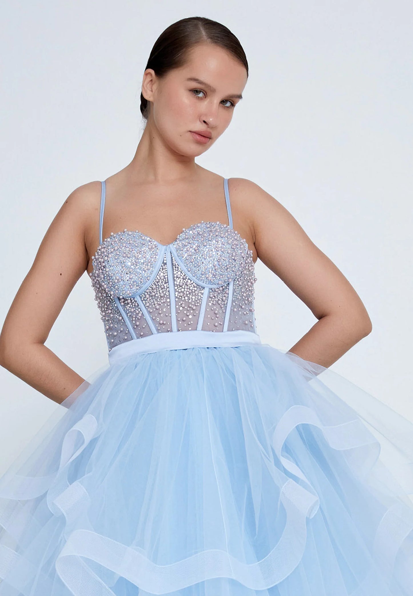 Sleeveless Maxi Tulle A - Line Regular Prom Dress Unit Price: $155