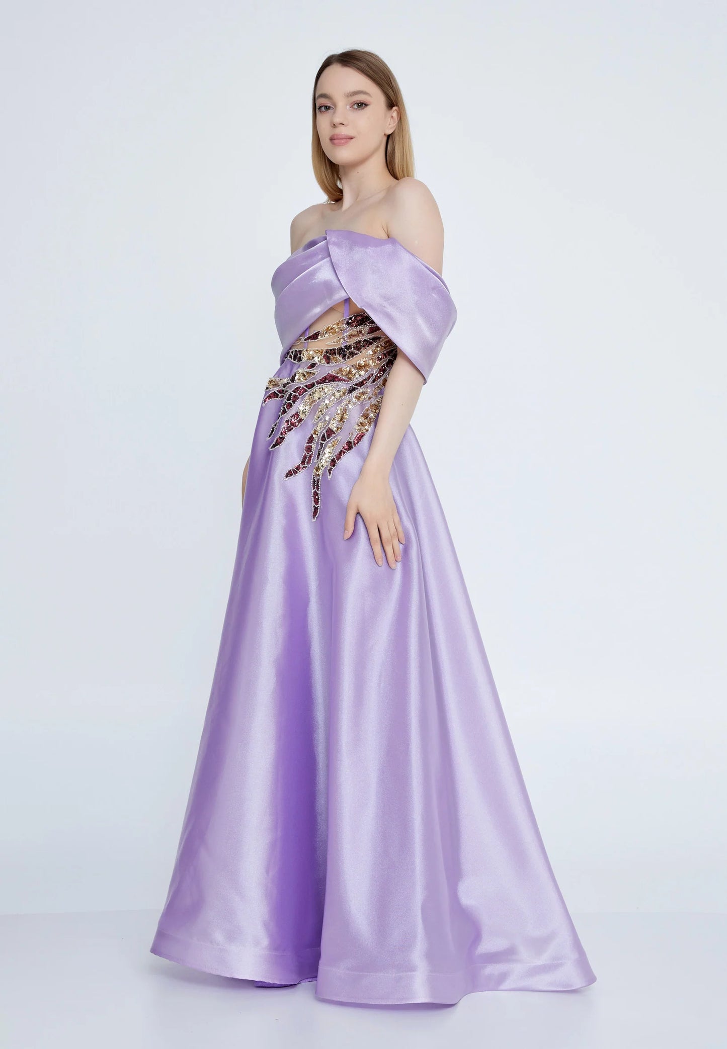 One Shoulder Maxi Tulle A - Line Regular Prom Dress Unit Price: $66