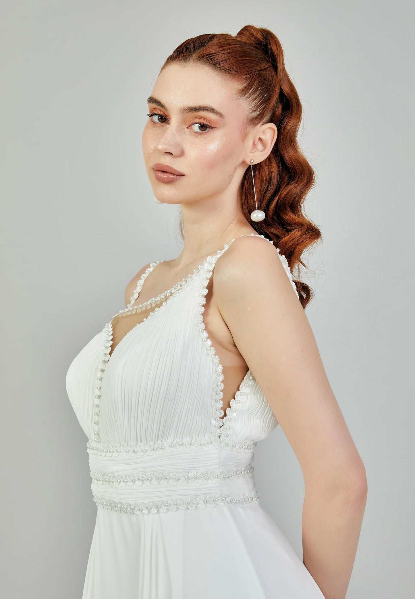 Sleeveless Maxi Chiffon Regular Wedding Dress Unit Price: $150