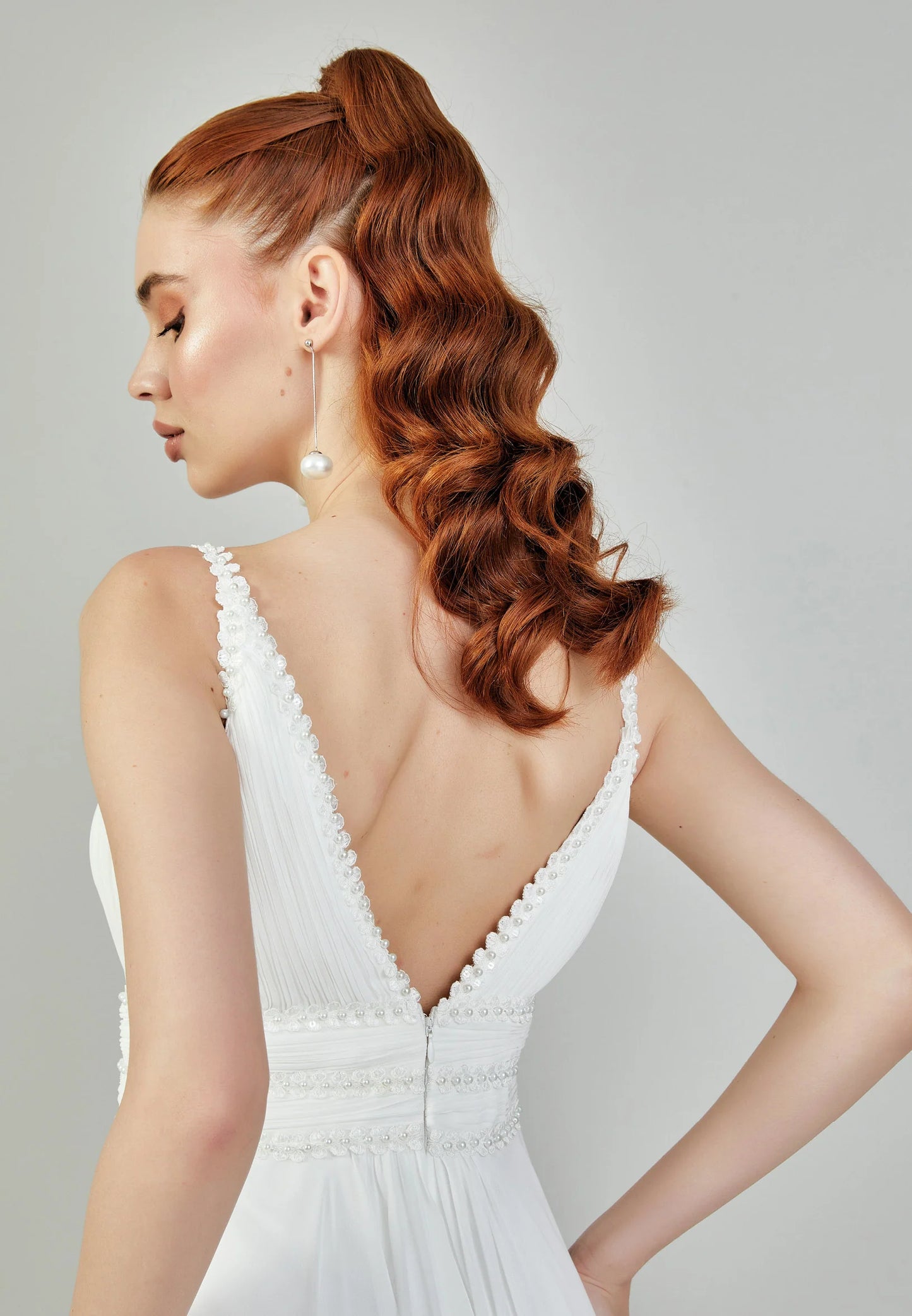 Sleeveless Maxi Chiffon Regular Wedding Dress Unit Price: $150