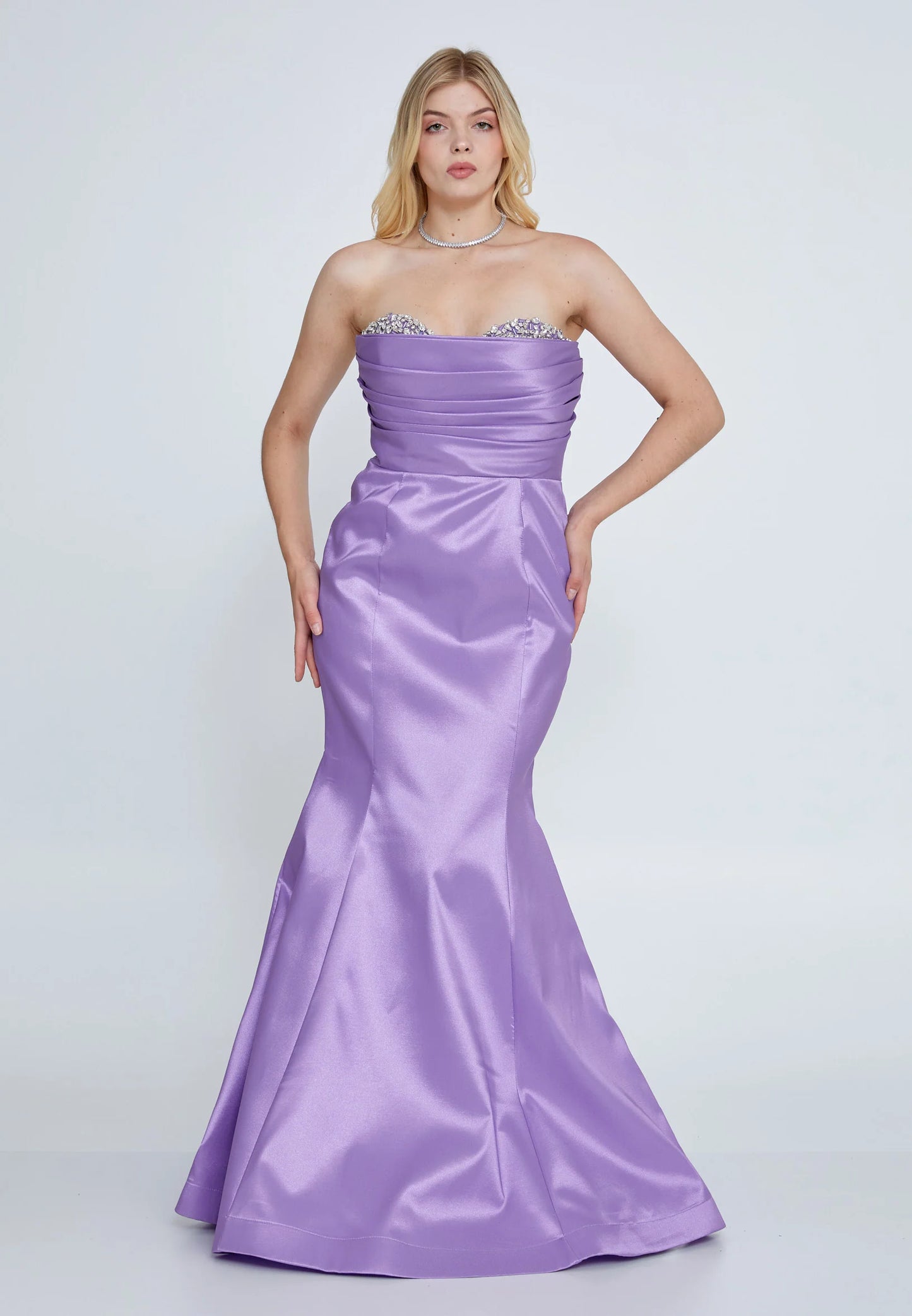 Strapless Maxi Polyester Fit & Flare Regular Wedding Guest Dress Unit Price: $75