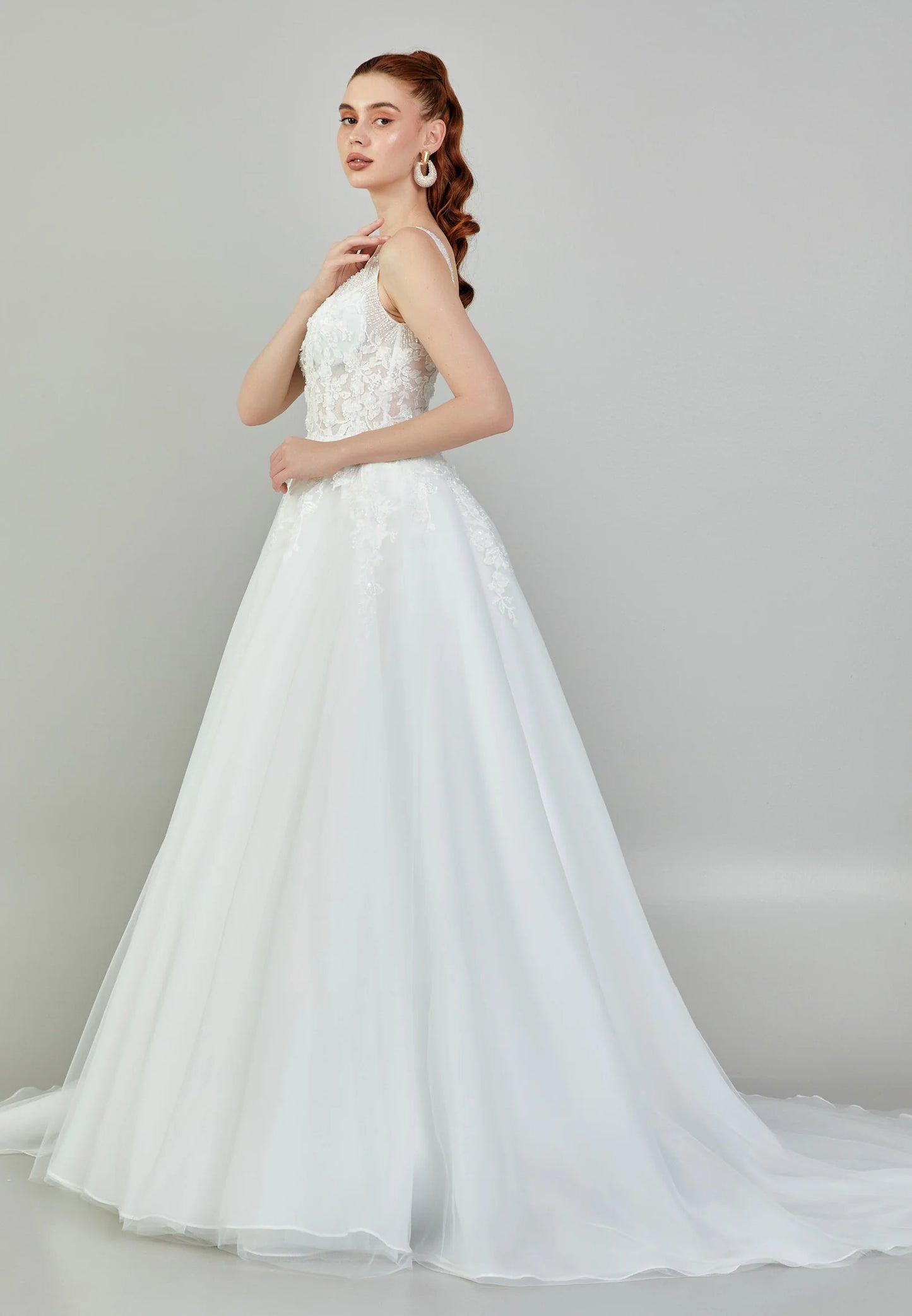 Sleeveless Maxi Tulle Regular Wedding Dress Unit Price: $450