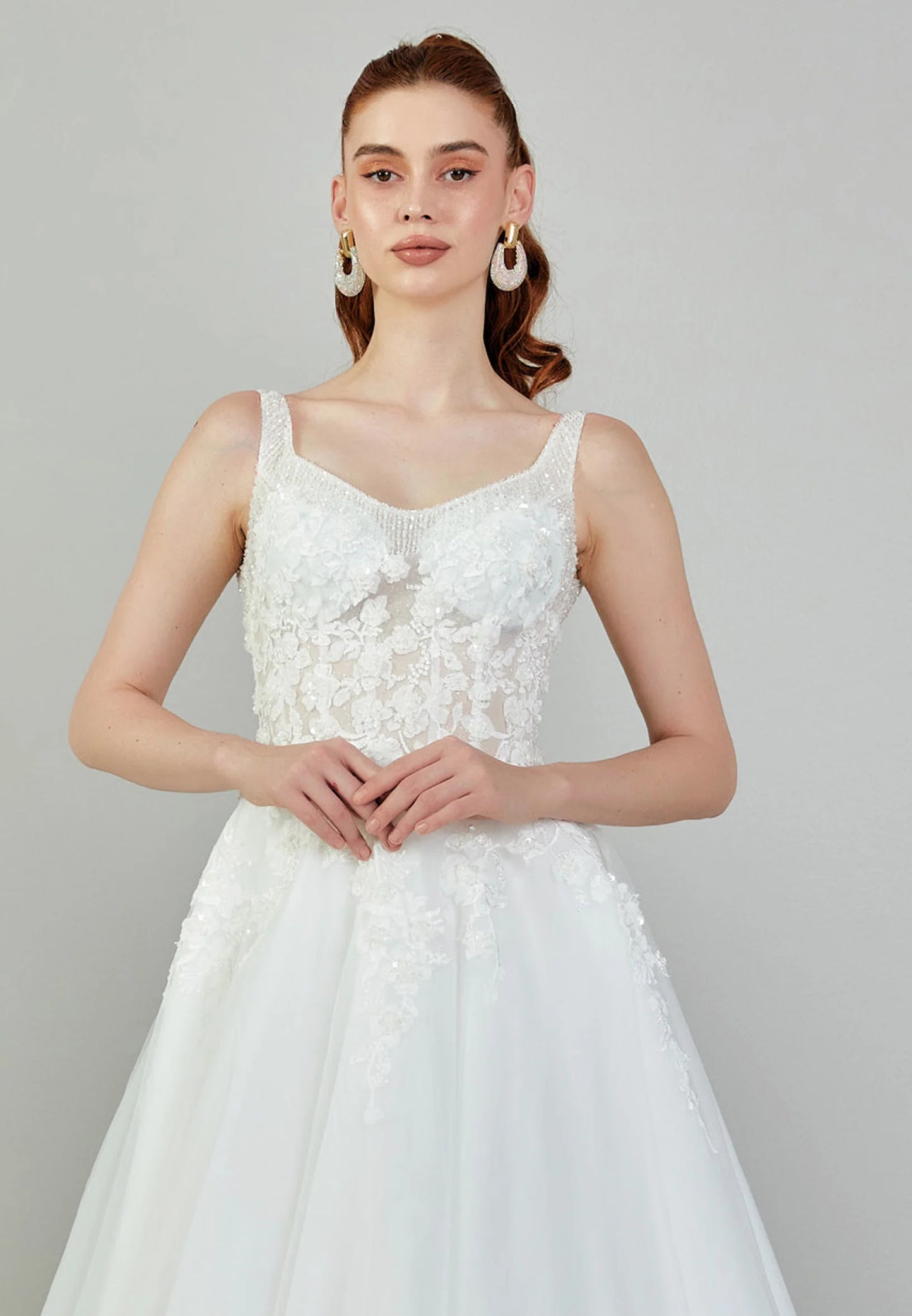 Sleeveless Maxi Tulle Regular Wedding Dress Unit Price: $450