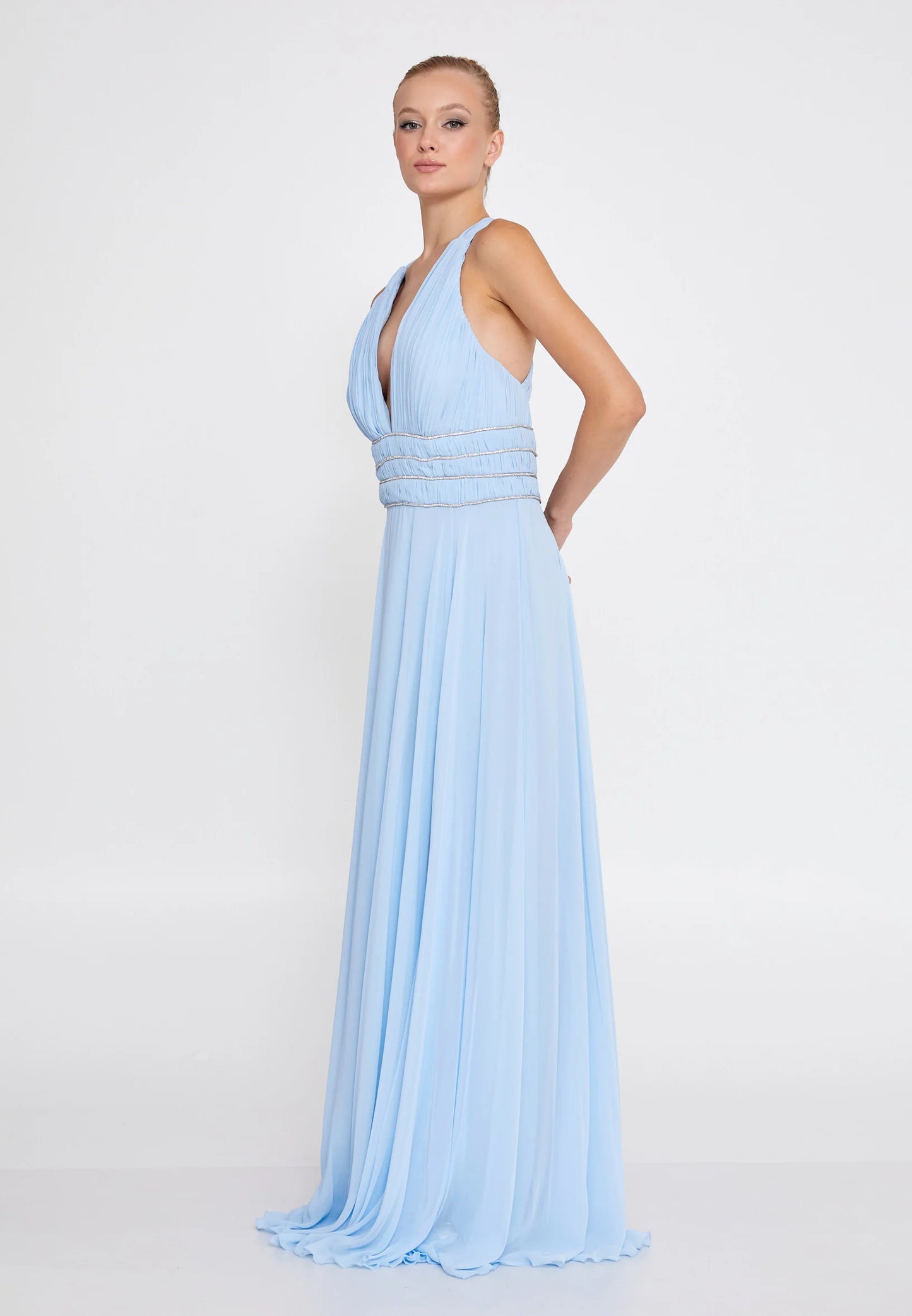 Sleeveless Maxi Chiffon Column Regular Wedding Guest Dress Unit Price: $34