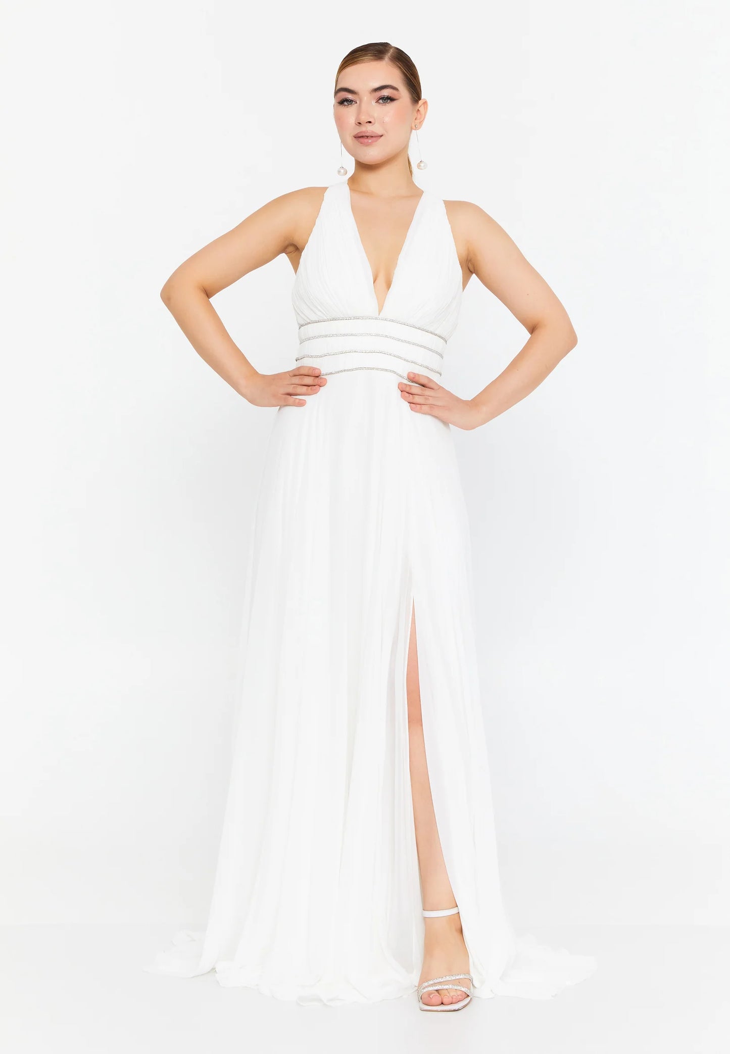 Sleeveless Maxi Chiffon Column Regular Wedding Guest Dress Unit Price: $34