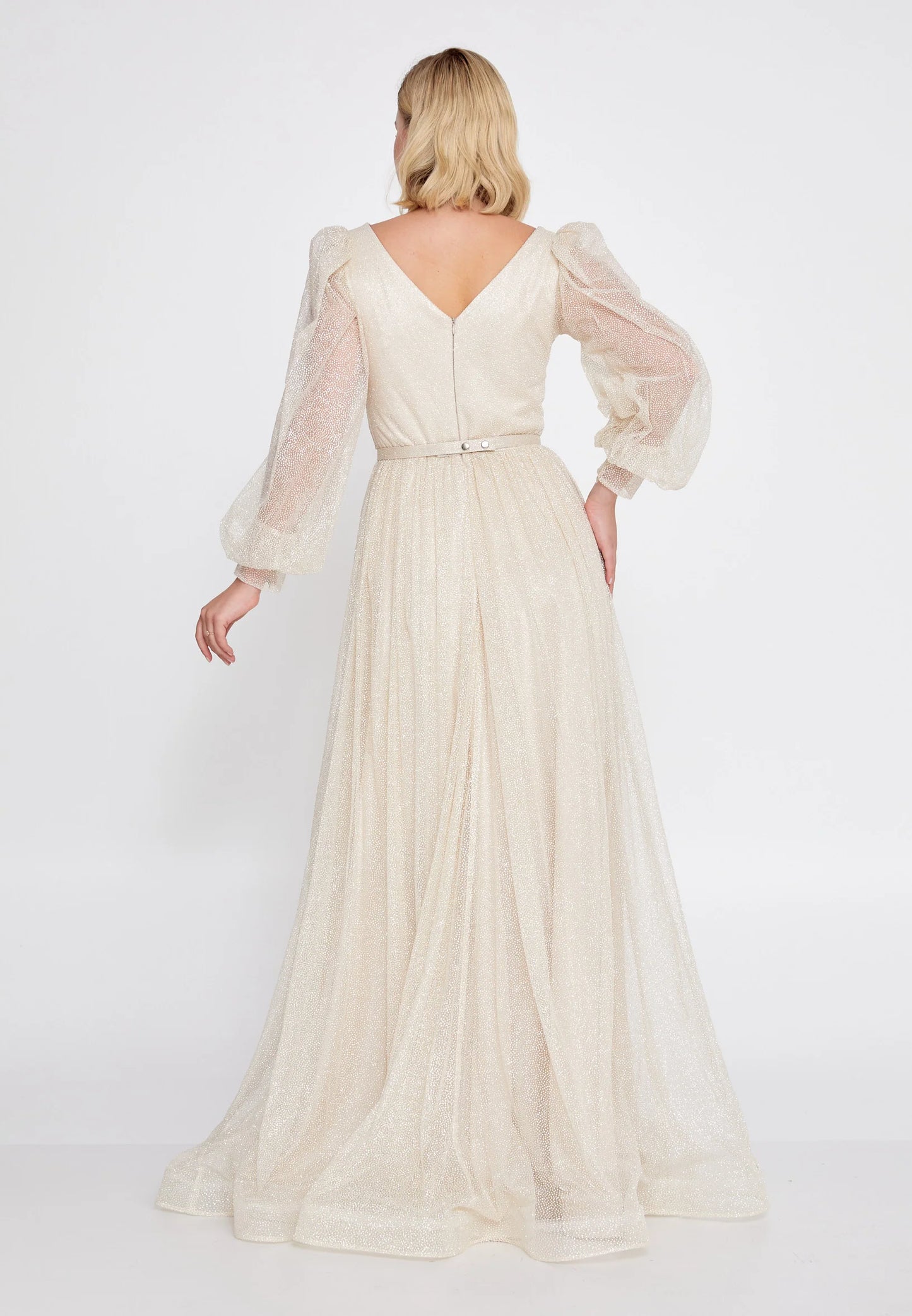 Long Sleeve Maxi Tulle Mermaid Regular Prom Dress Unit Price: $74