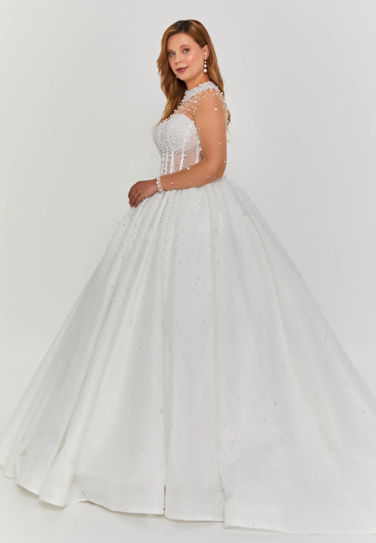 Long Sleeve Maxi Tulle Regular Wedding Dress Unit Price: $710