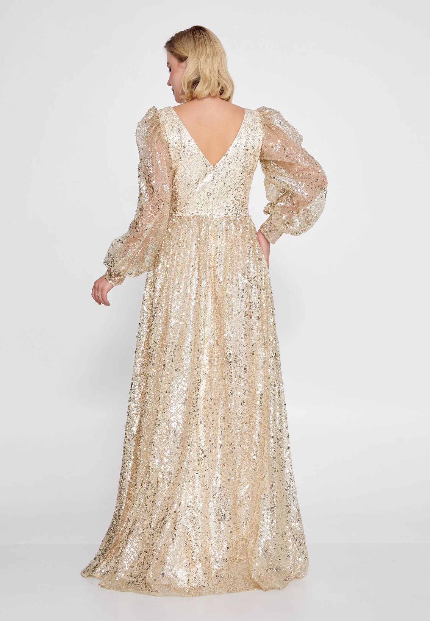 Long Sleeve Maxi Tulle A - Line Regular Prom Dress Unit Price: $74