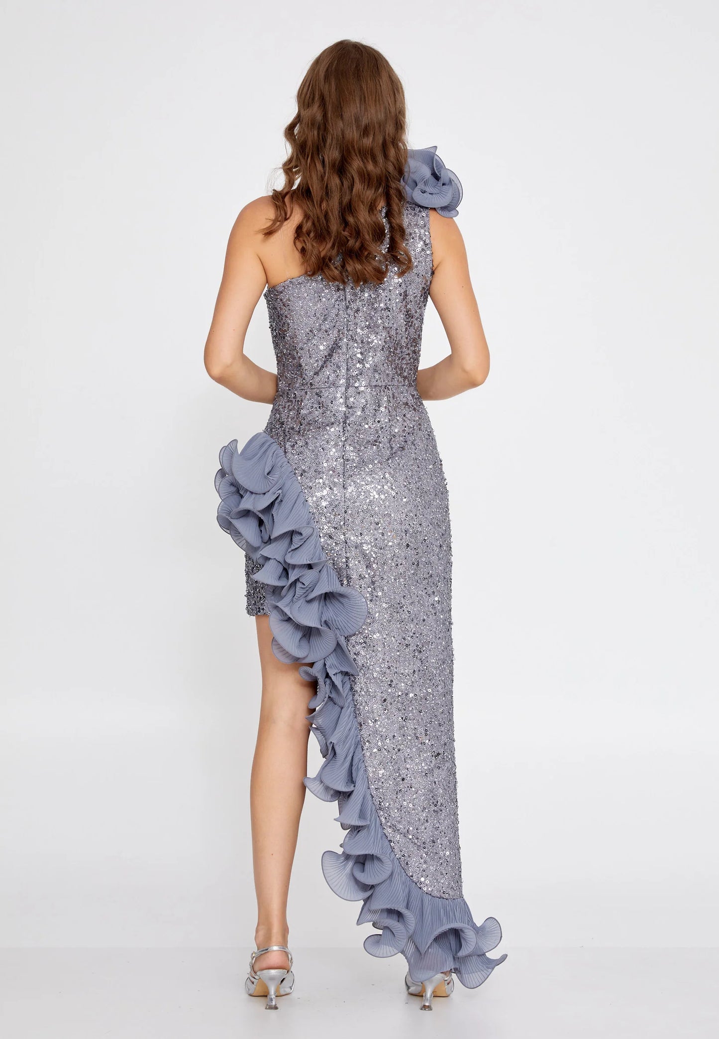 One Shoulder Maxi Sequin Column Regular Wedding Guest Dress Unit Price: $45