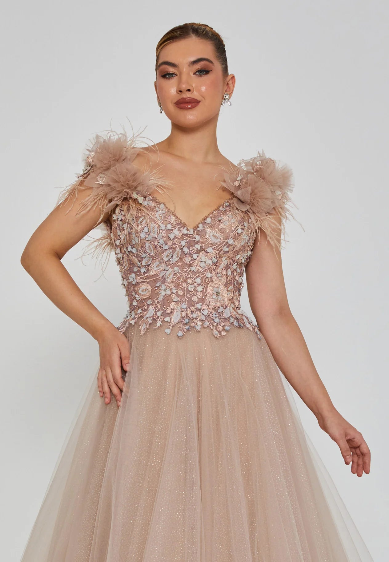 Sleeveless Maxi Tulle Regular Engagement Dress Unit Price: $340