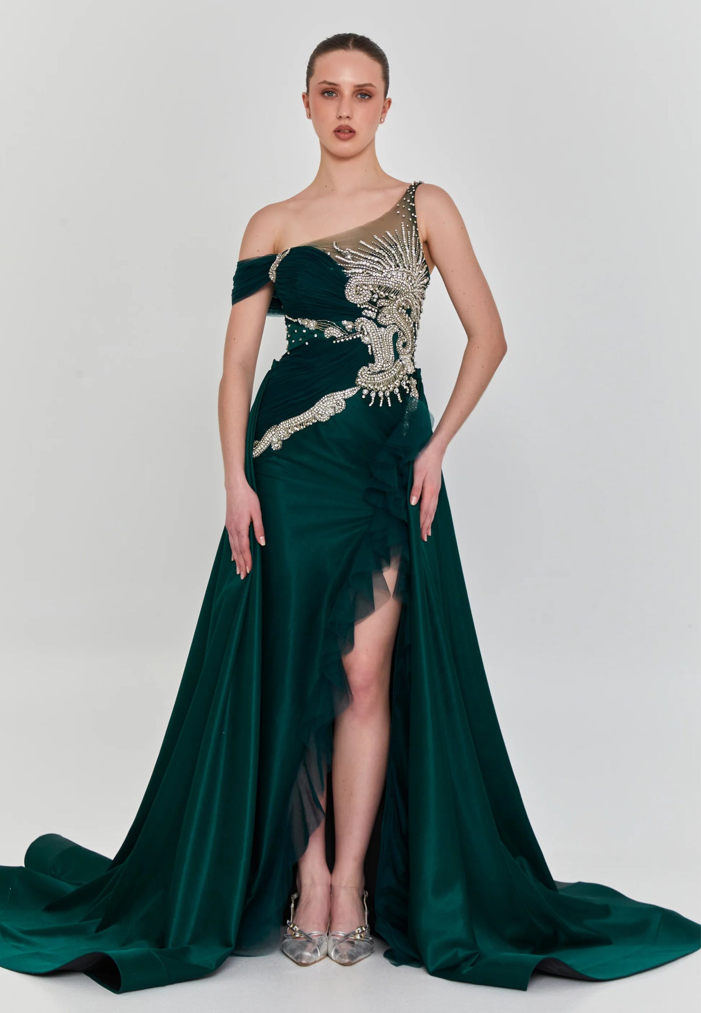 Off Shoulder Maxi Polyester Regular Engagement Dress Unit Price: $270