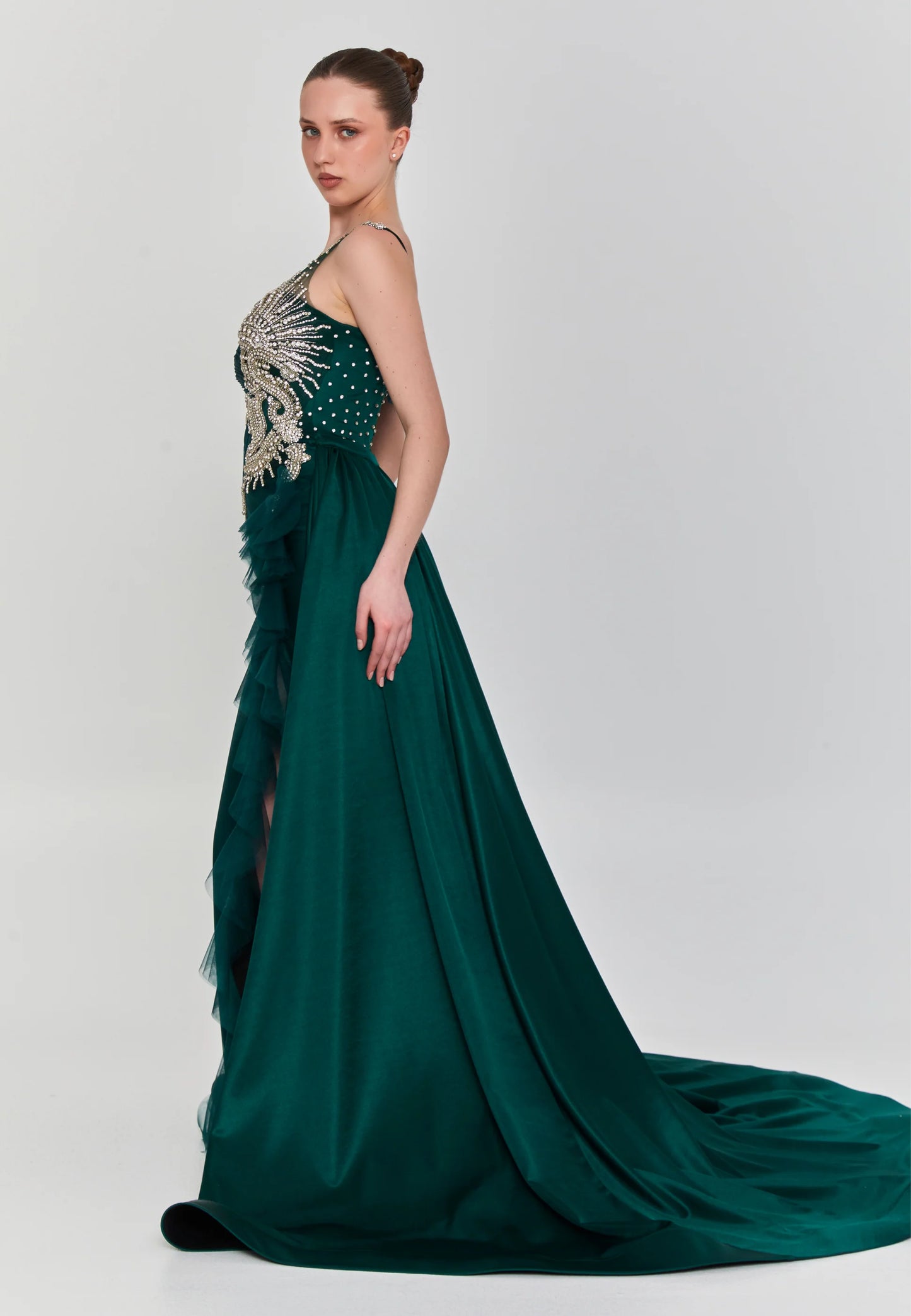 Off Shoulder Maxi Polyester Regular Engagement Dress Unit Price: $270