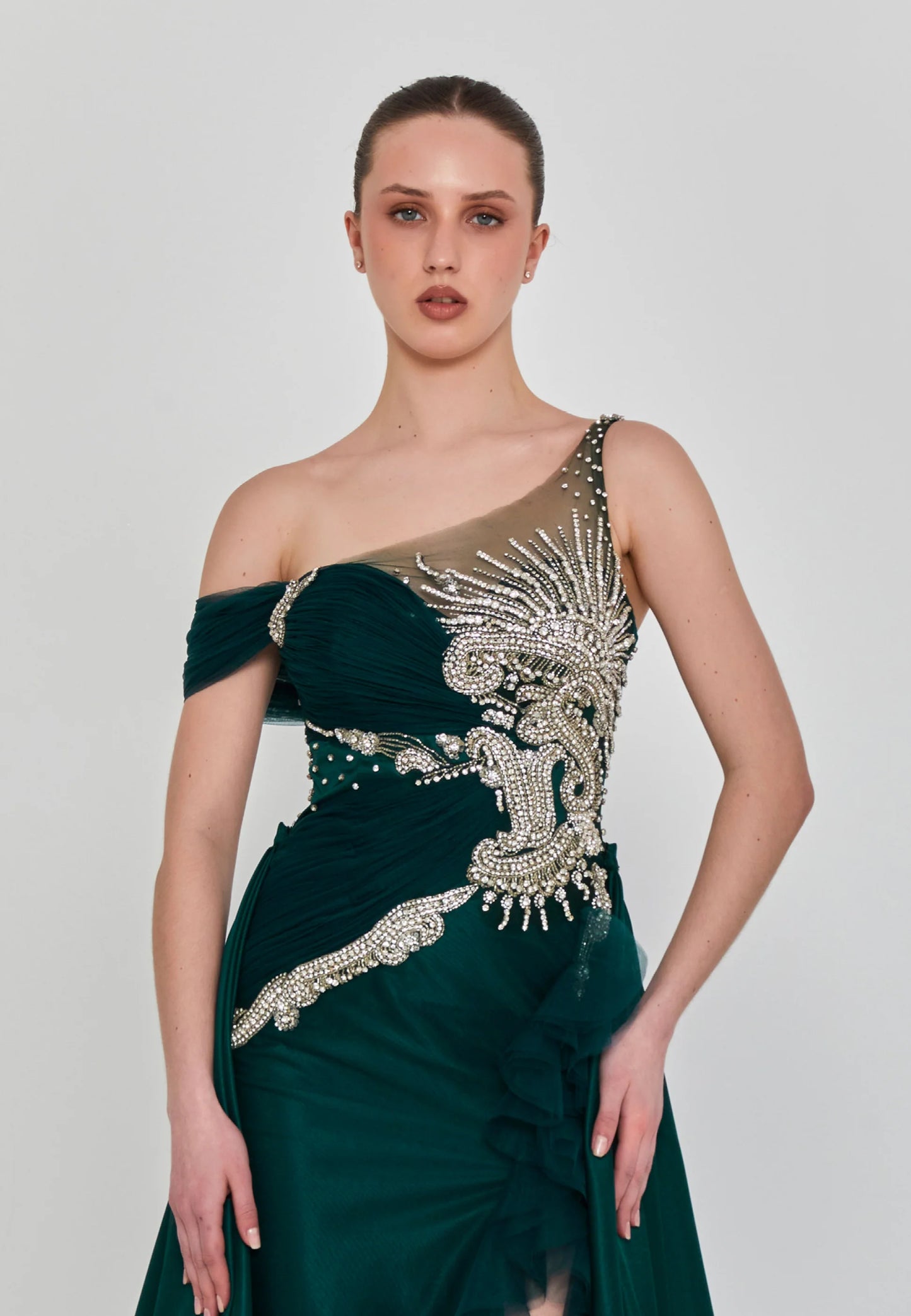 Off Shoulder Maxi Polyester Regular Engagement Dress Unit Price: $270