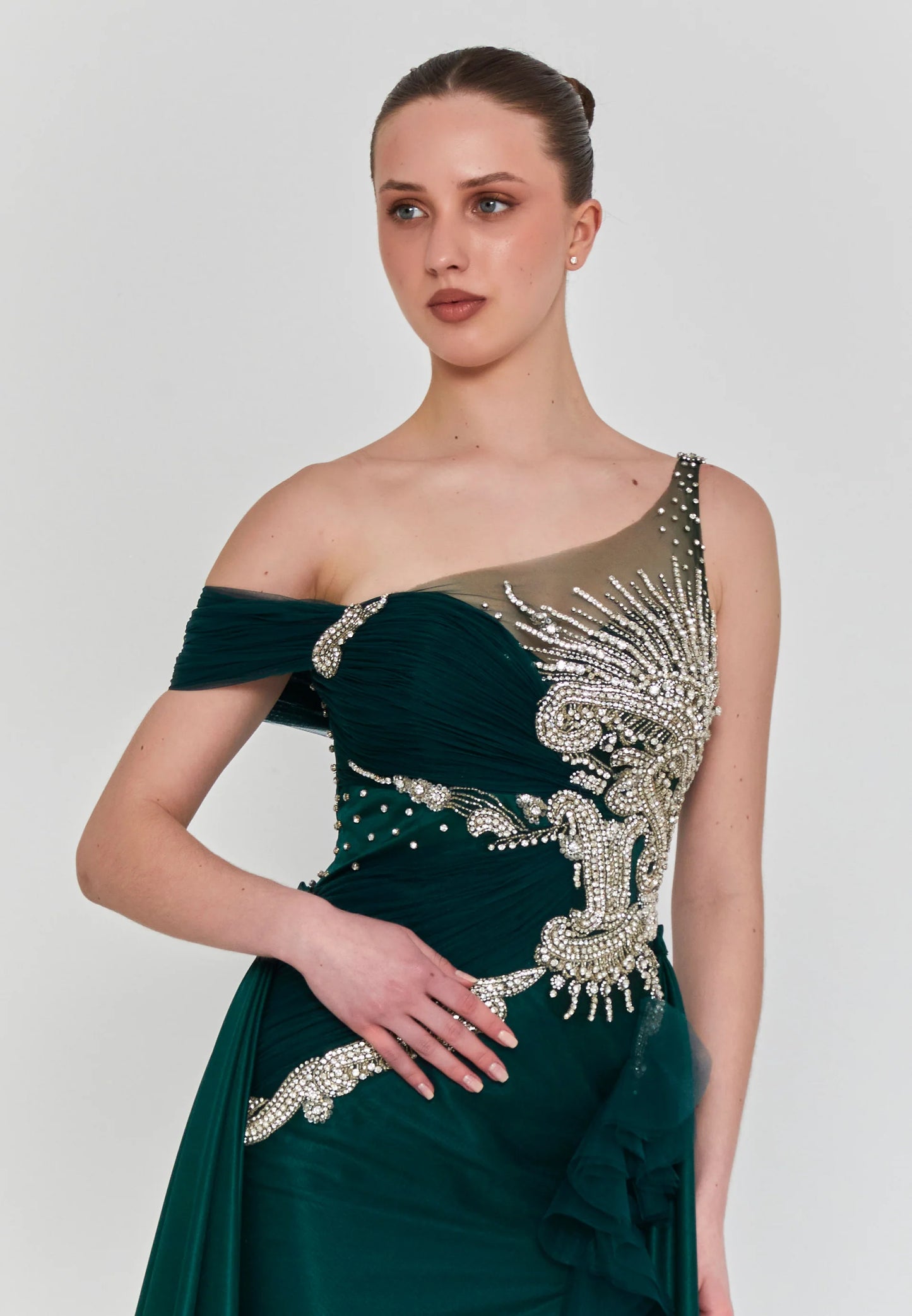Off Shoulder Maxi Polyester Regular Engagement Dress Unit Price: $270