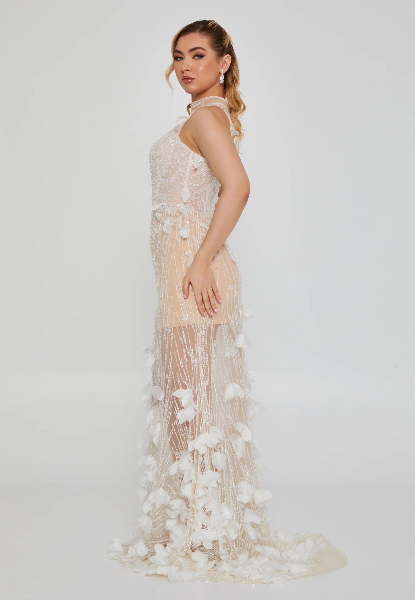 Sleeveless Maxi Tulle Regular Wedding Dress Unit Price: $395