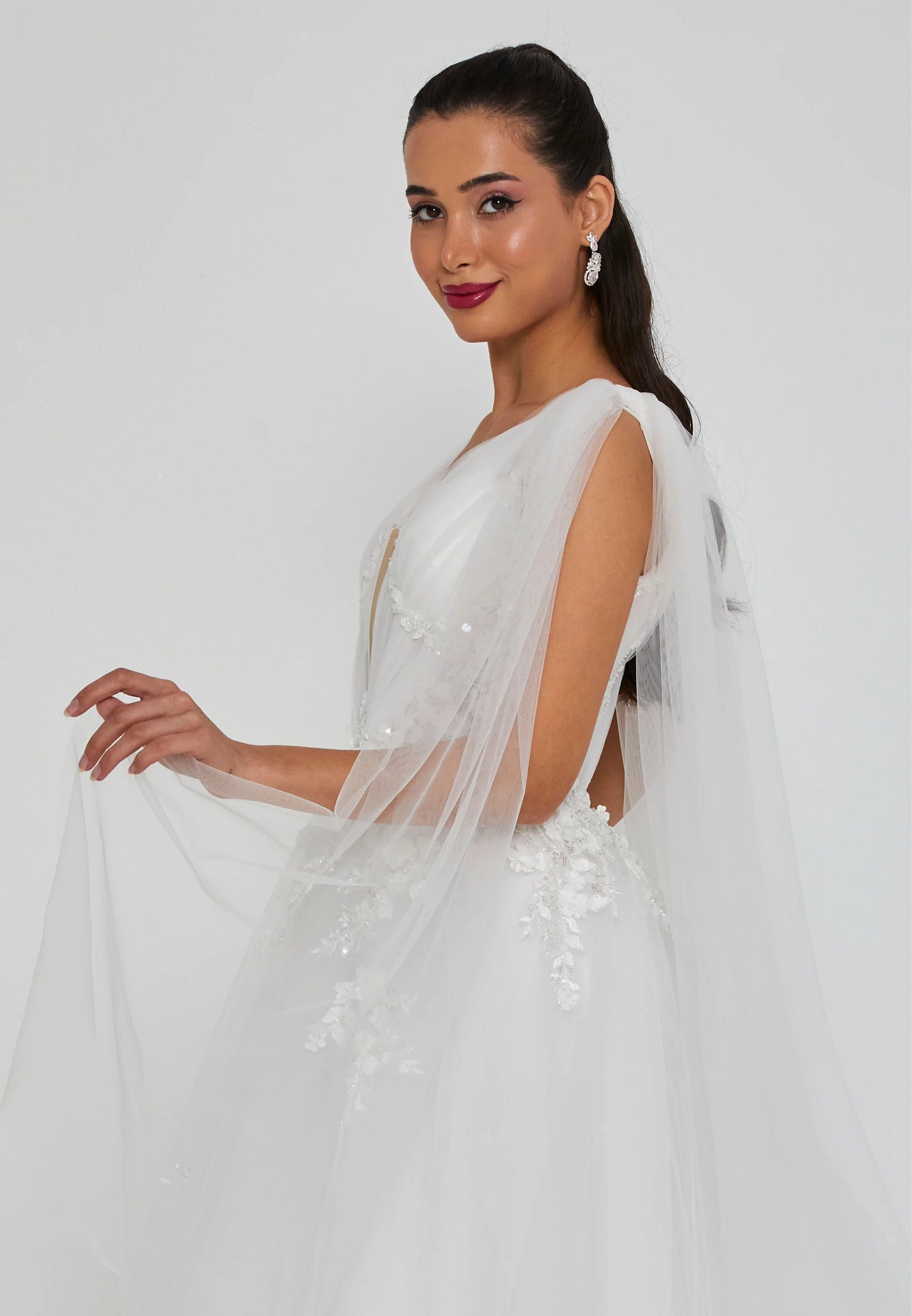 Sleeveless Maxi Tulle Regular Wedding Dress Unit Price: $420