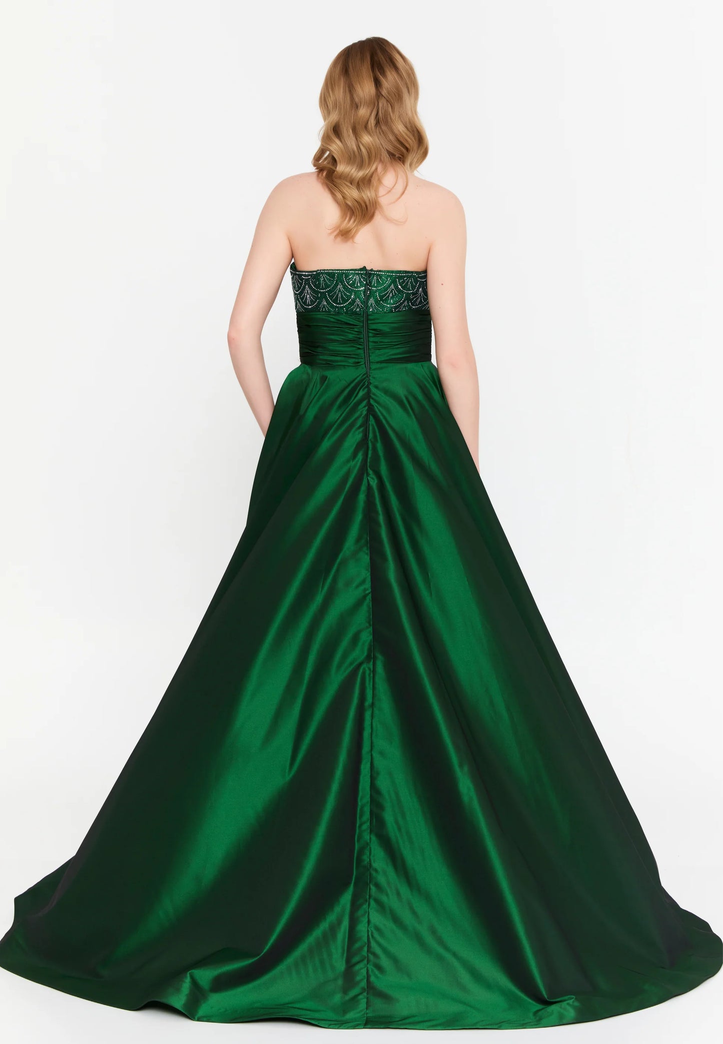 Strapless Maxi Polyester A - Line Regular Prom Dress Unit Price: $156