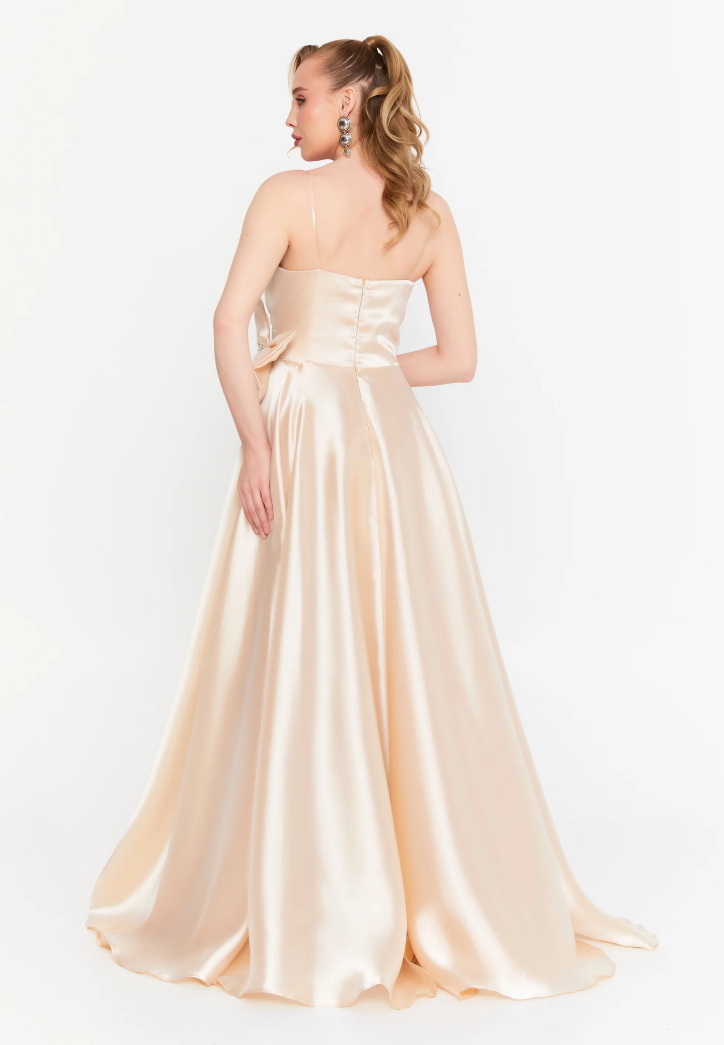 Strapless Maxi Polyester A - Line Regular Prom Dress Unit Price: $111
