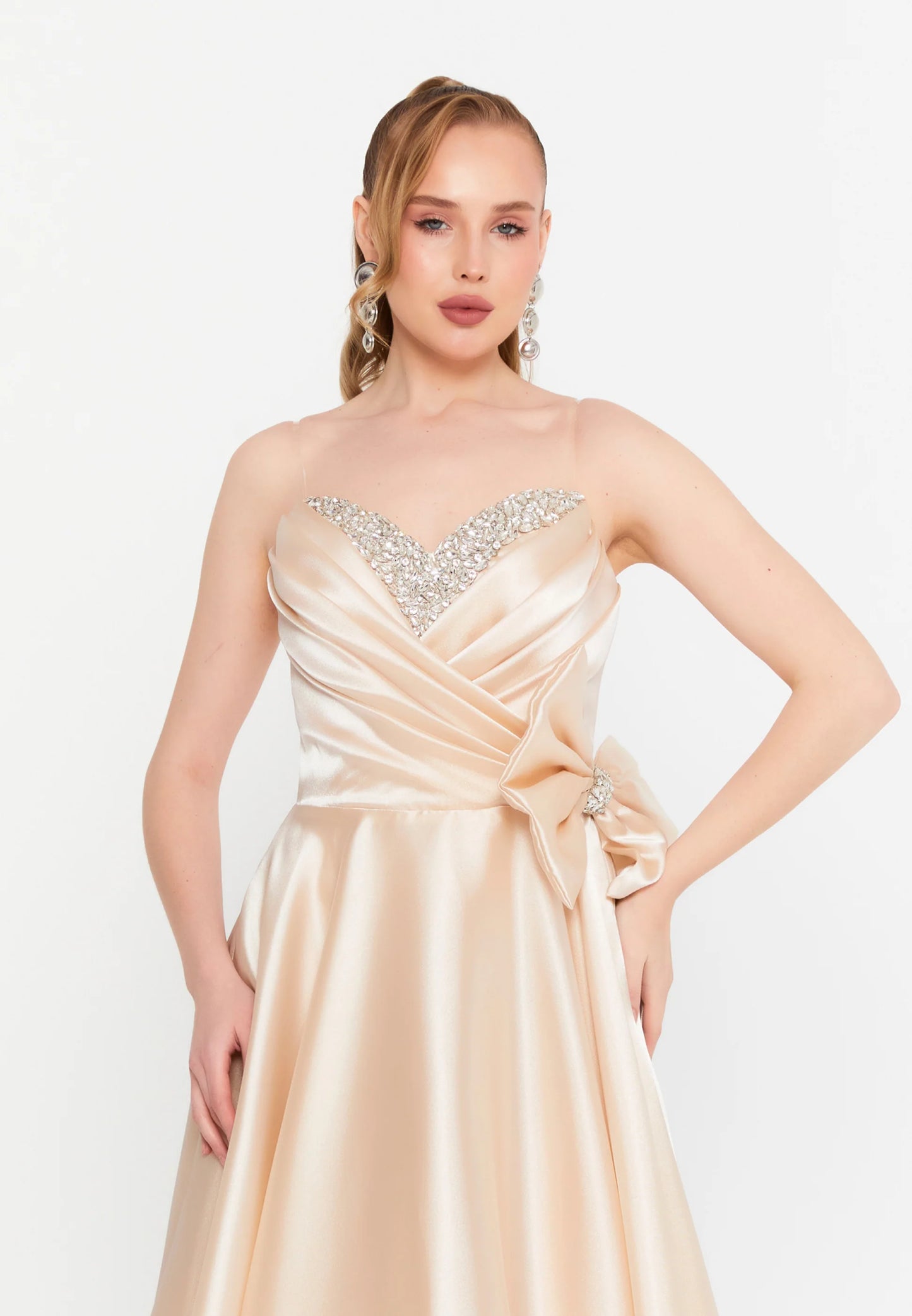 Strapless Maxi Polyester A - Line Regular Prom Dress Unit Price: $111