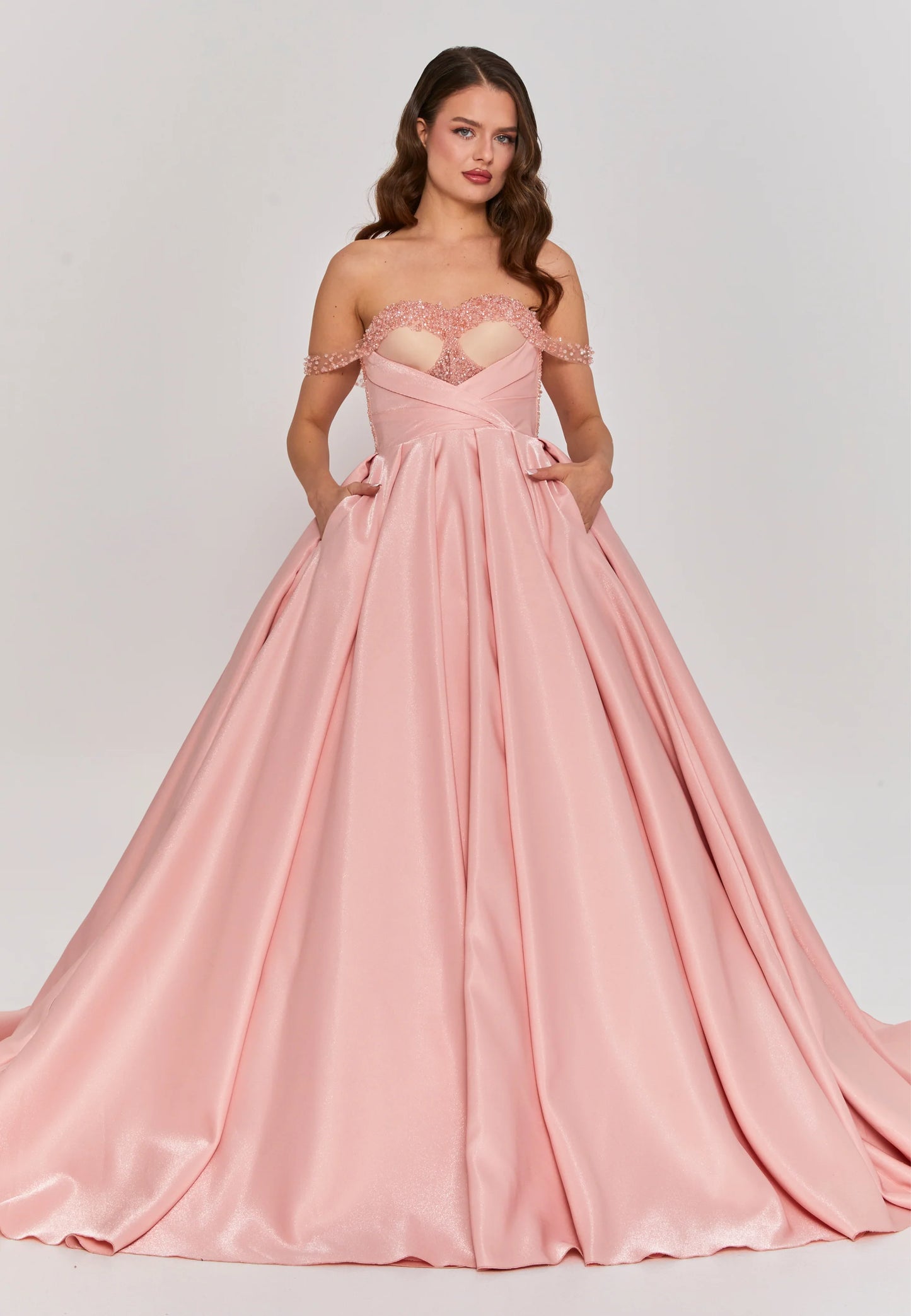 Off Shoulder Maxi Polyester Regular Engagement Dress Unit Price: $270