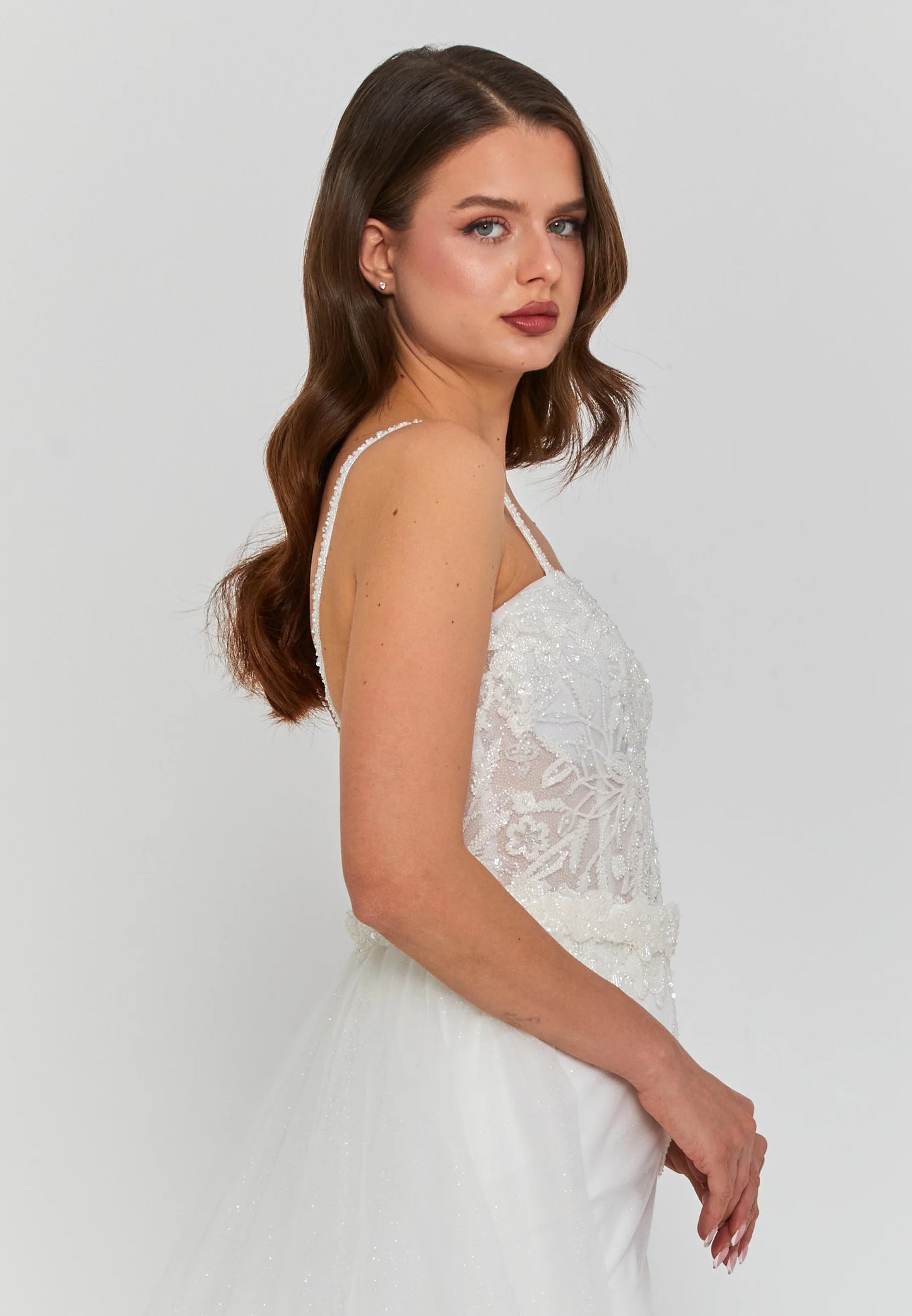 Sleeveless Maxi Tulle Regular Wedding Dress Unit Price: $365