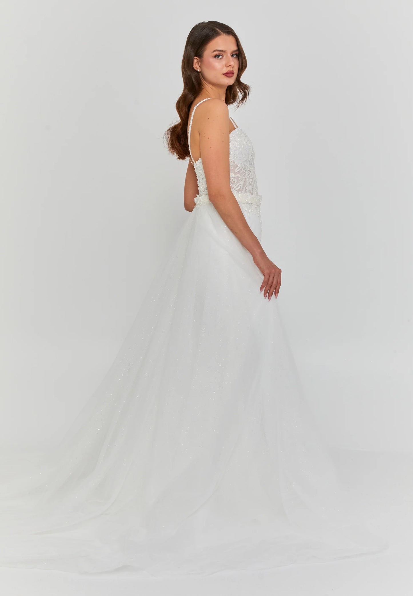 Sleeveless Maxi Tulle Regular Wedding Dress Unit Price: $365