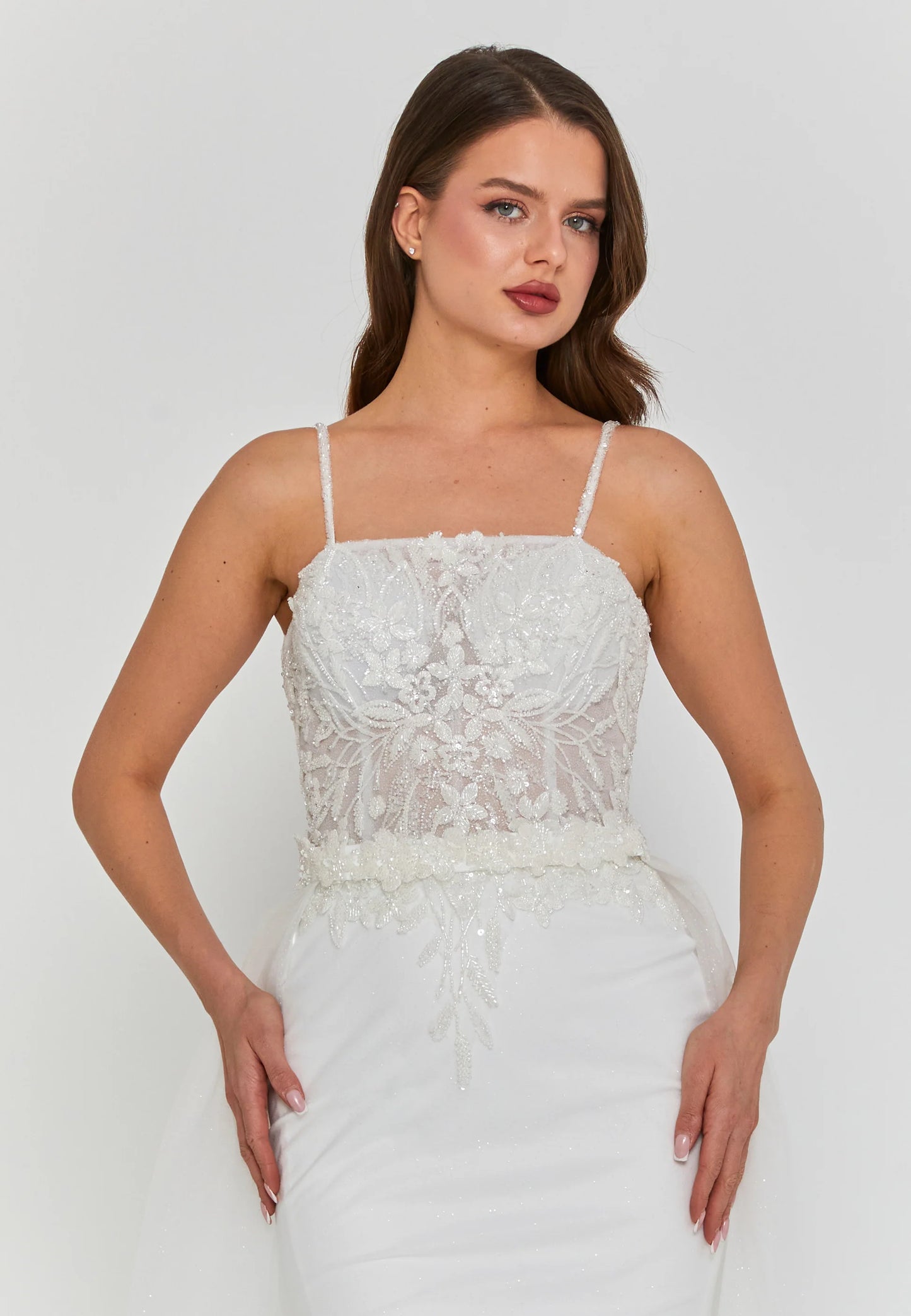 Sleeveless Maxi Tulle Regular Wedding Dress Unit Price: $365