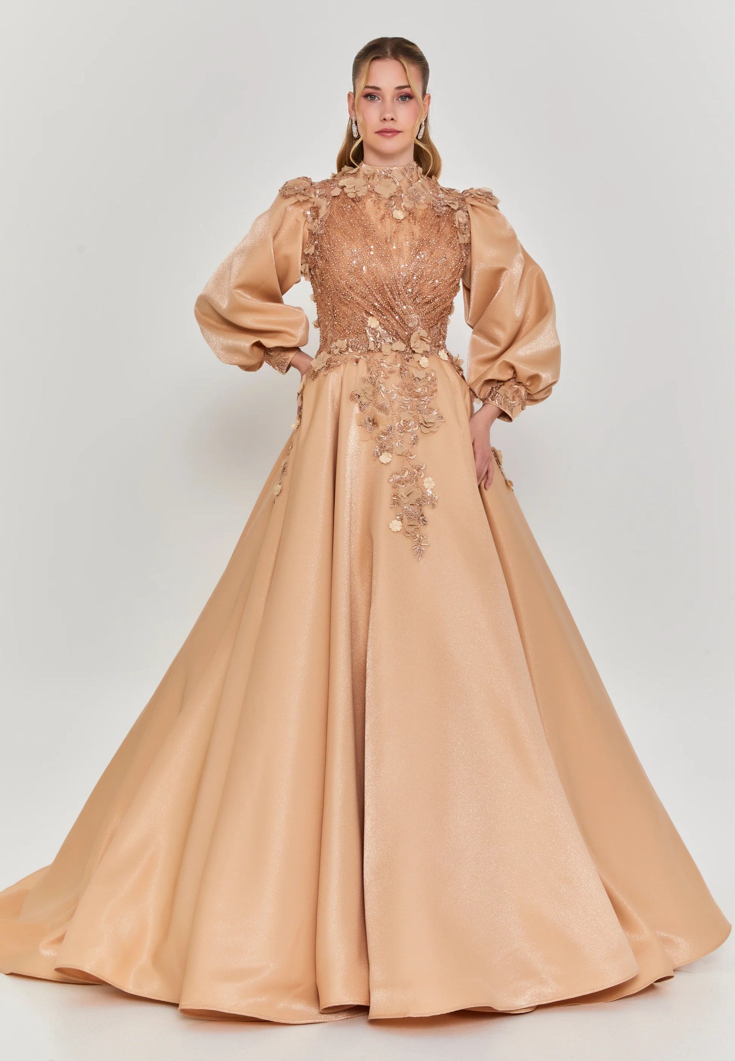 Long Sleeve Maxi Polyester Regular Engagement Dress Unit Price: $460