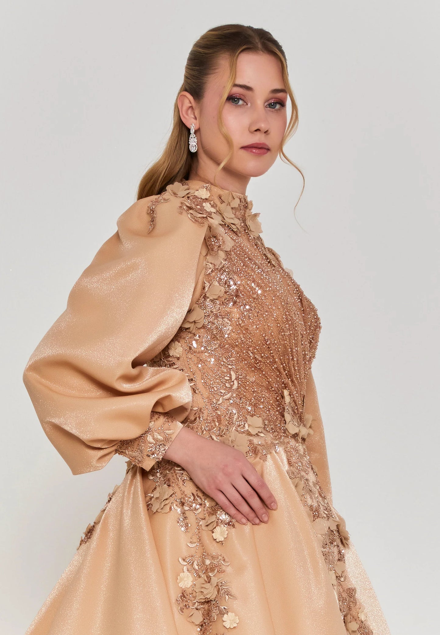 Long Sleeve Maxi Polyester Regular Engagement Dress Unit Price: $460