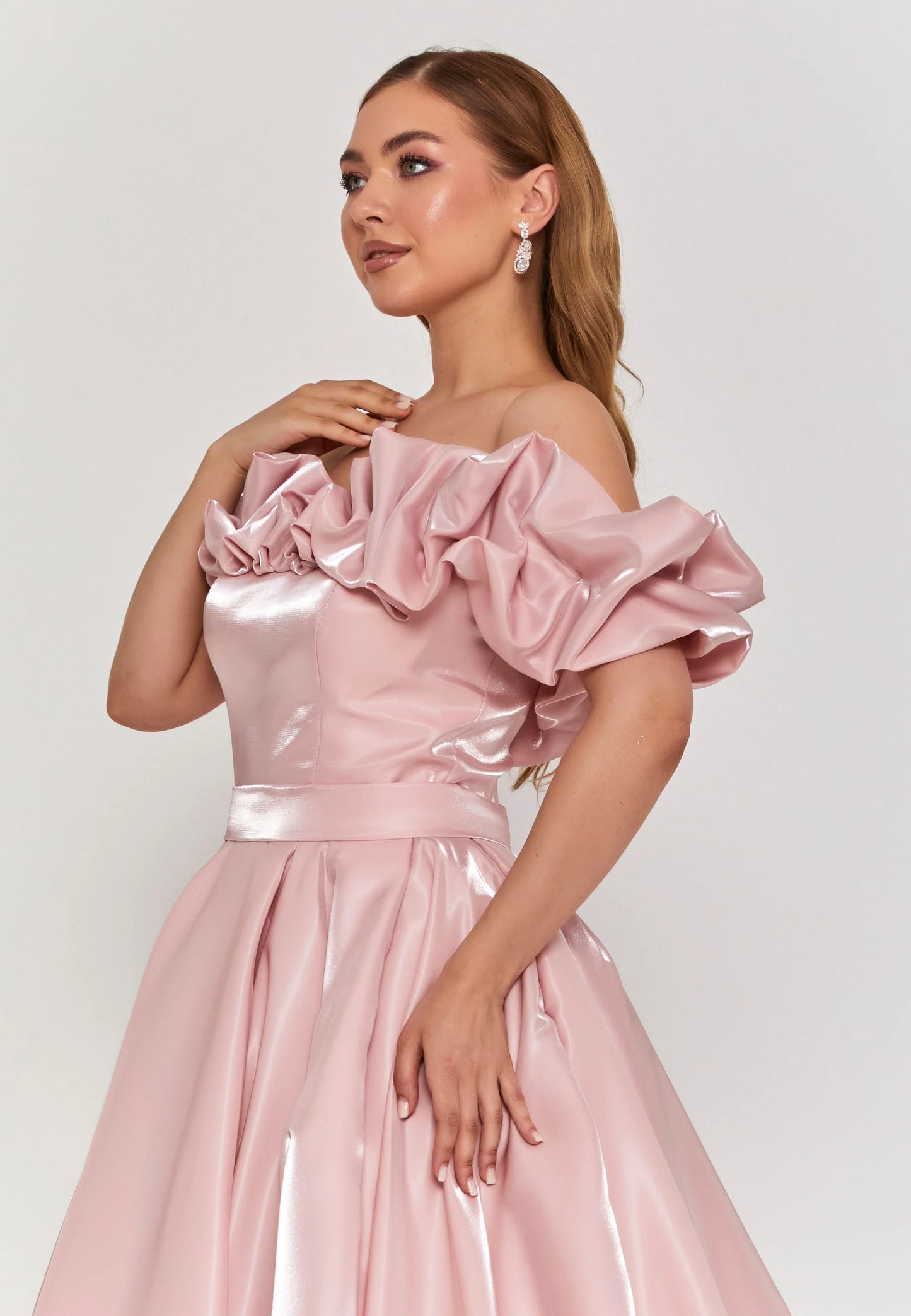 Off Shoulder Maxi Polyester Regular Engagement Dress Unit Price: $270