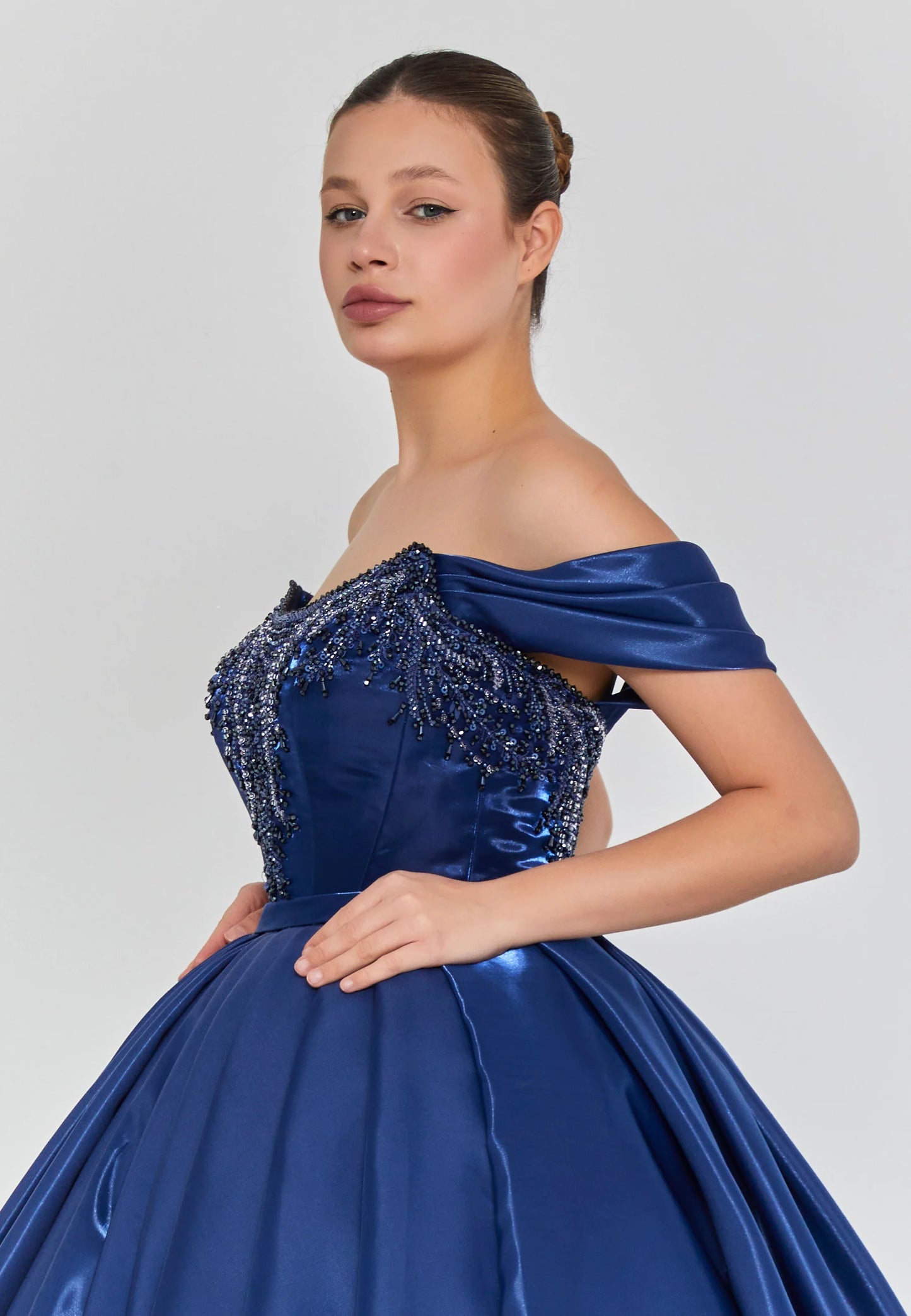 Off Shoulder Maxi Polyester Regular Engagement Dress Unit Price: $515