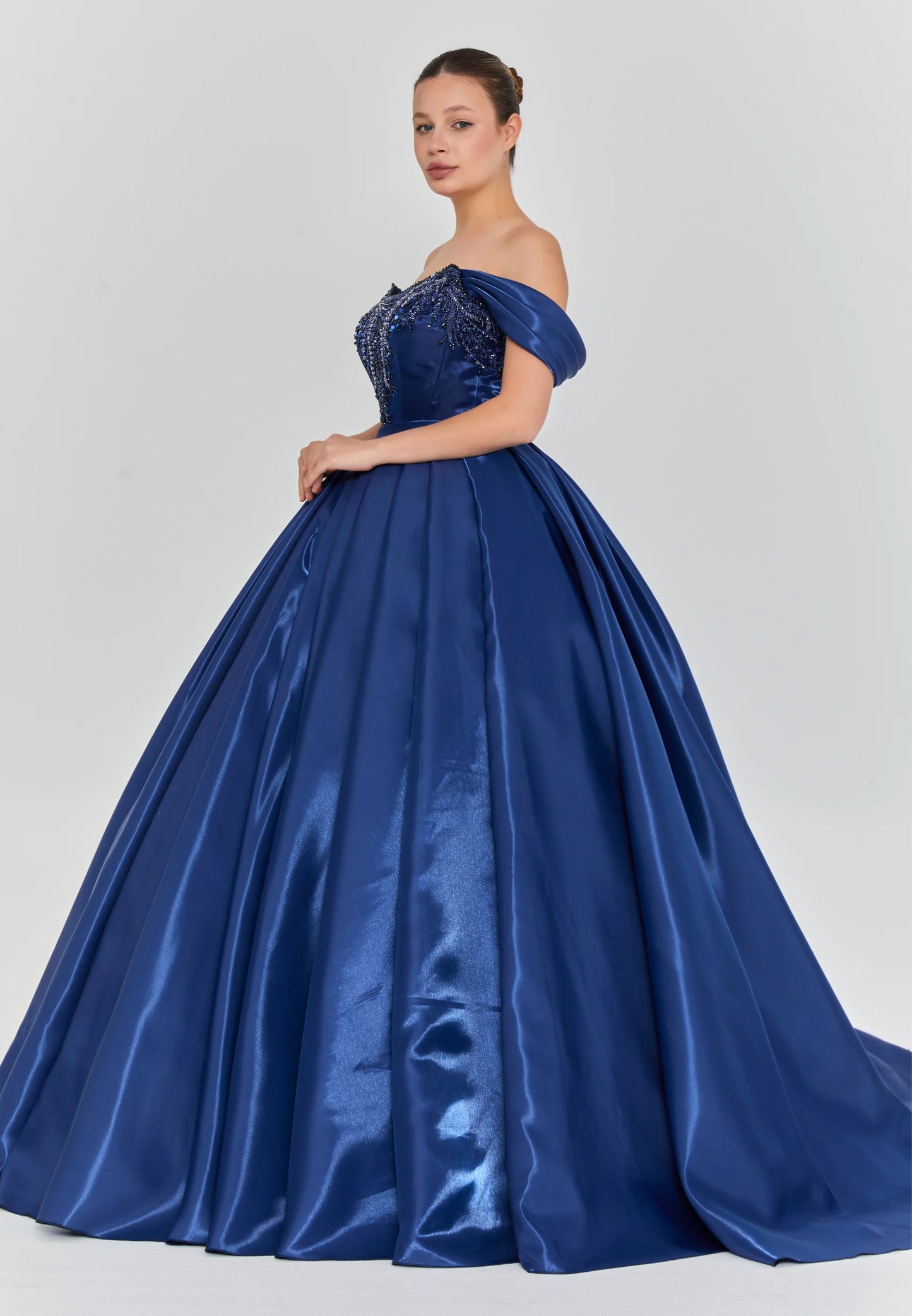 Off Shoulder Maxi Polyester Regular Engagement Dress Unit Price: $515