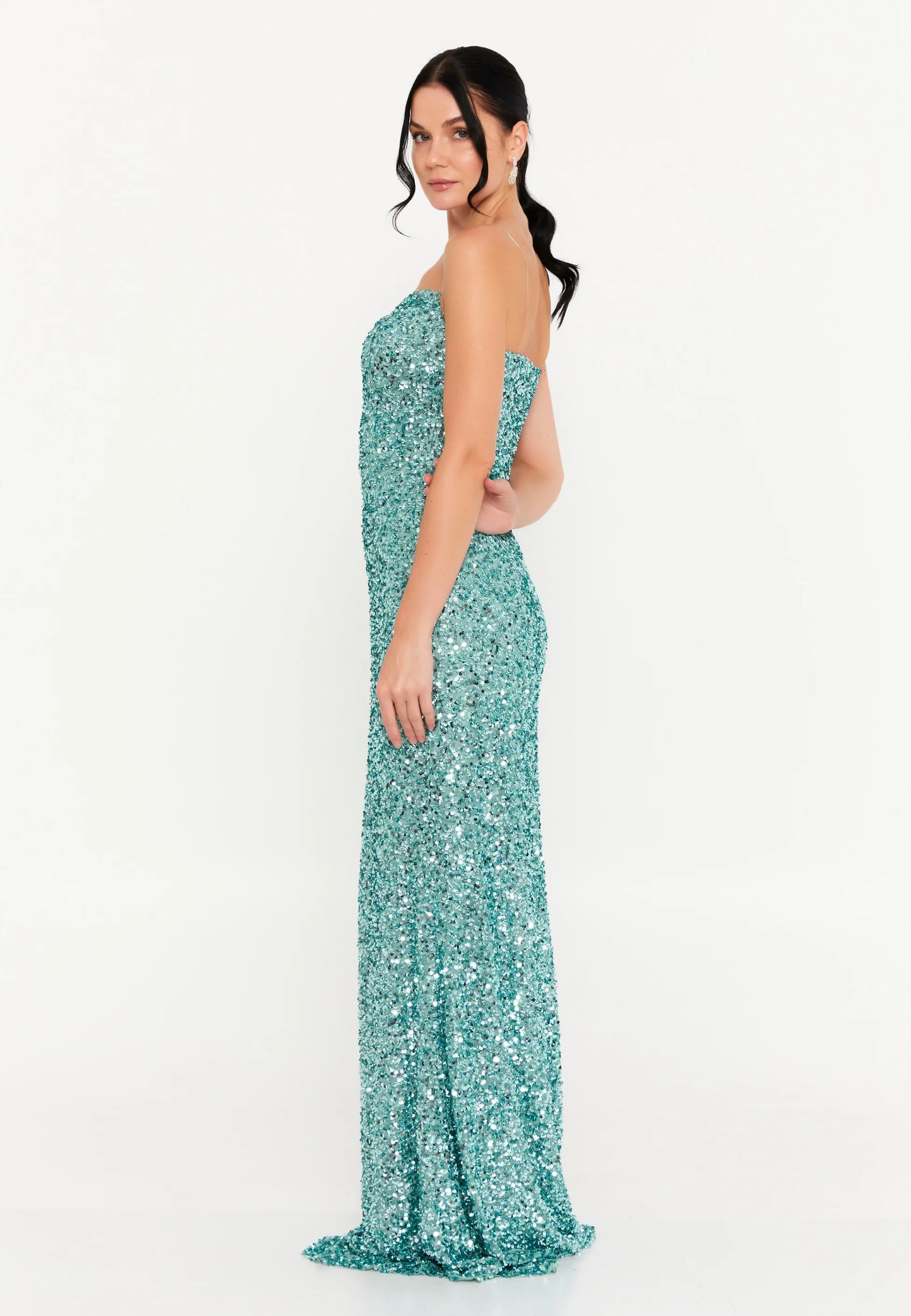 Strapless Maxi Sequin Mermaid Regular Wedding Guest Dress Unit Price: $64