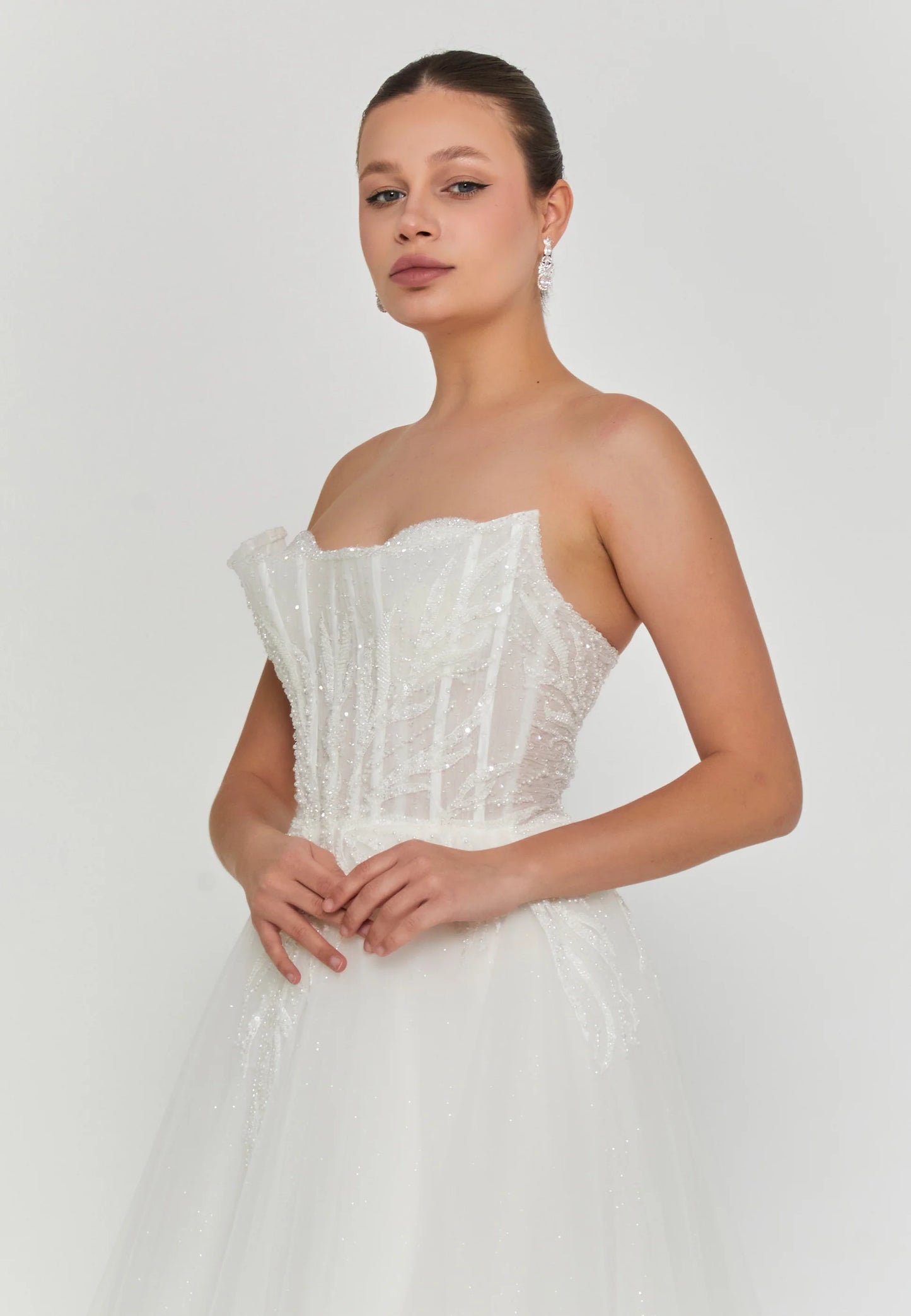 Strapless Maxi Tulle Regular Wedding Dress Unit Price: $410