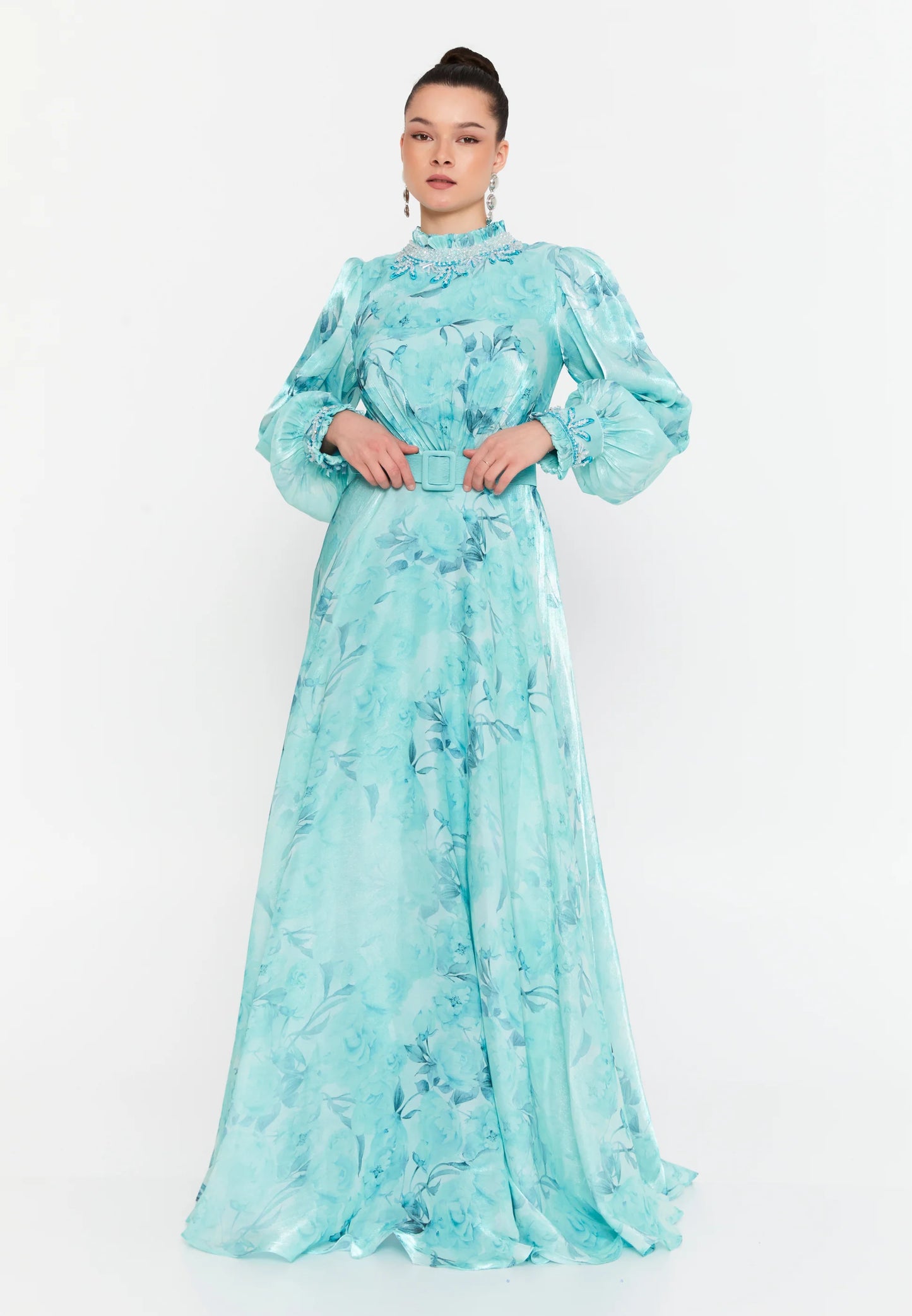 Long Sleeve Maxi Chiffon Column Regular Wedding Guest Dress Unit Price: $115