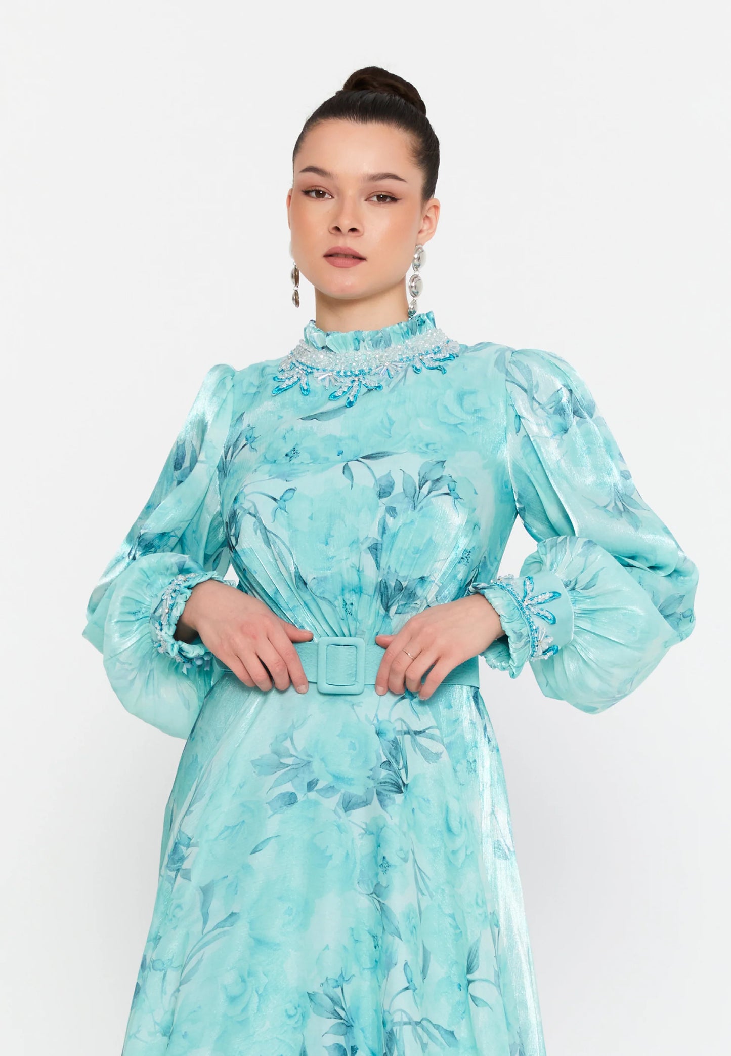 Long Sleeve Maxi Chiffon Column Regular Wedding Guest Dress Unit Price: $115