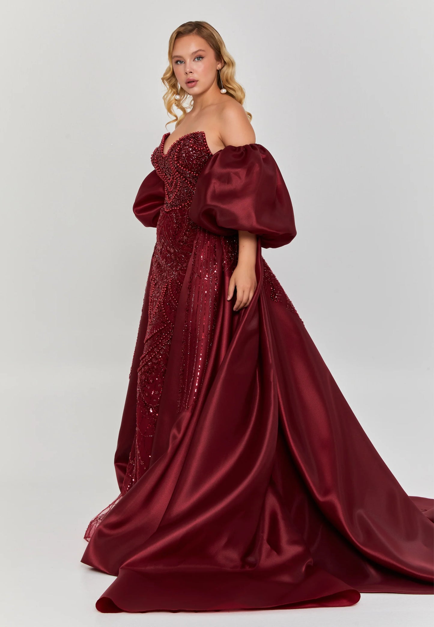 Off Shoulder Maxi Tulle Regular Engagement Dress Unit Price: $620