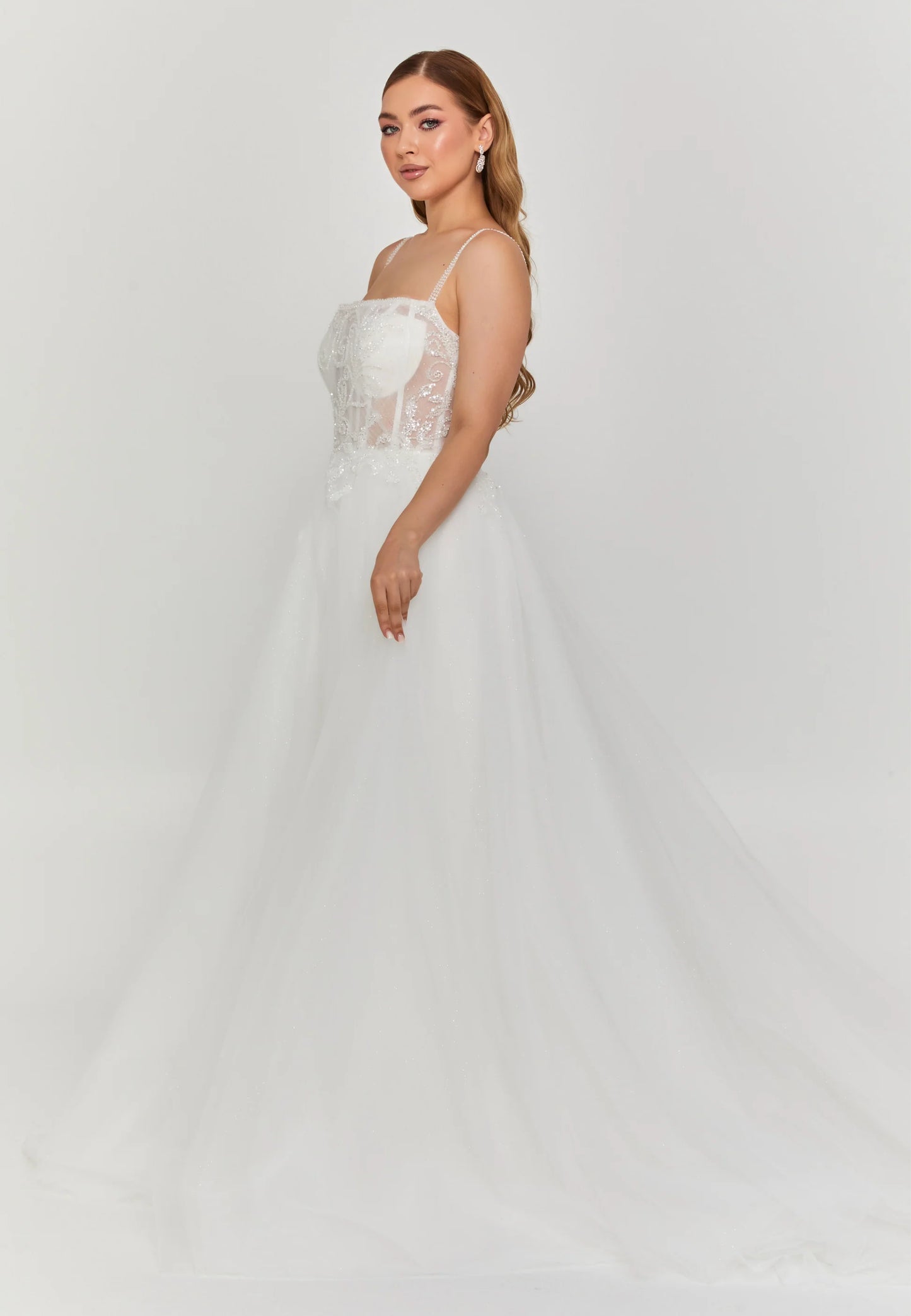 Sleeveless Maxi Tulle Regular Wedding Dress Unit Price: $250