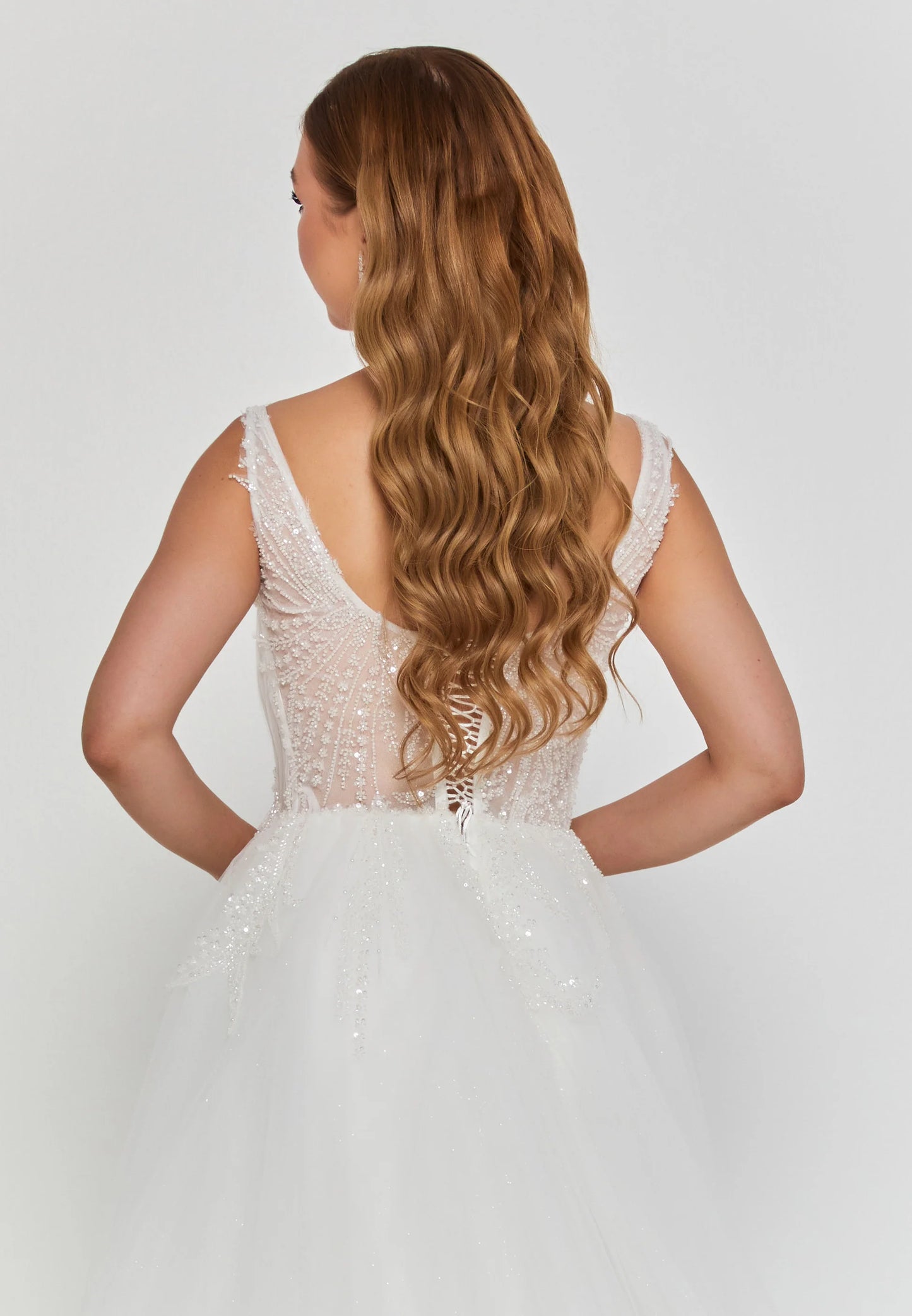 Sleeveless Maxi Tulle Regular Wedding Dress Unit Price: $275