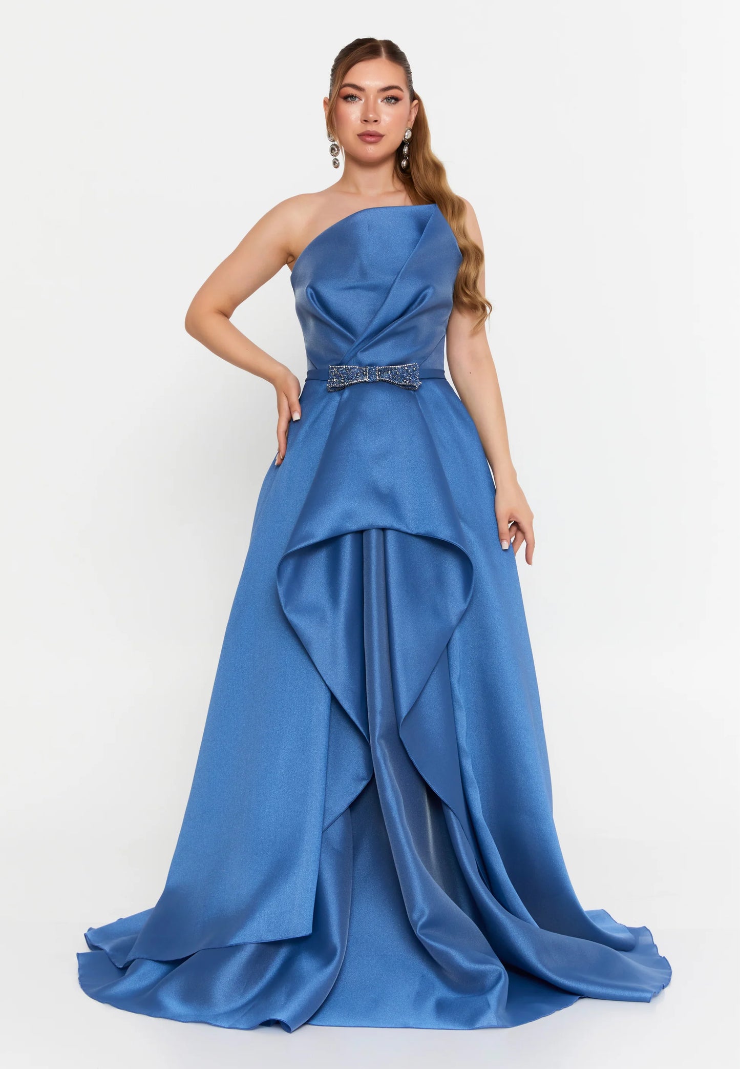 Strapless Maxi Polyester A - Line Regular Prom Dress Unit Price: $143