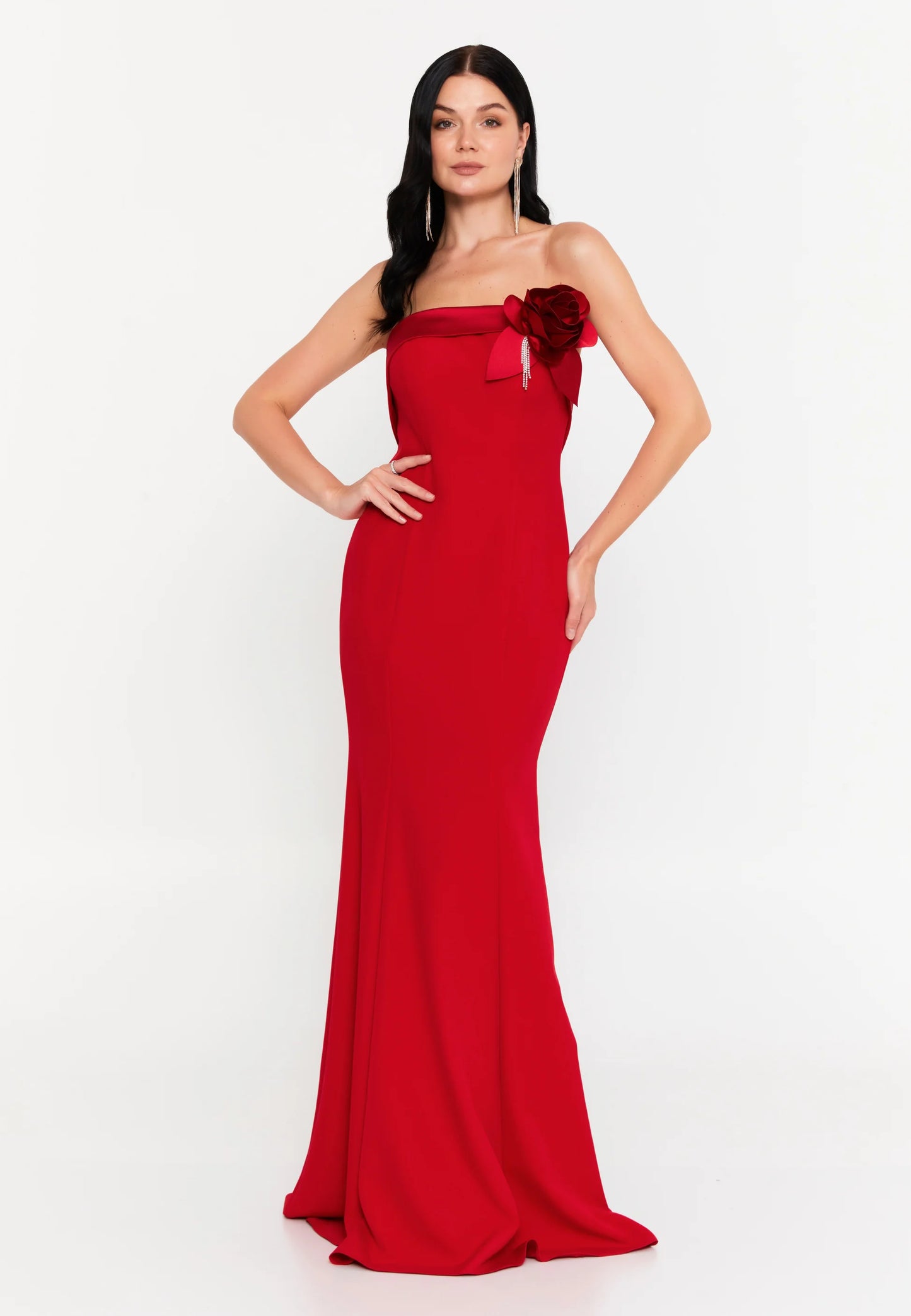 Strapless Maxi Viscose Mermaid Regular Wedding Guest Dress Unit Price: $50