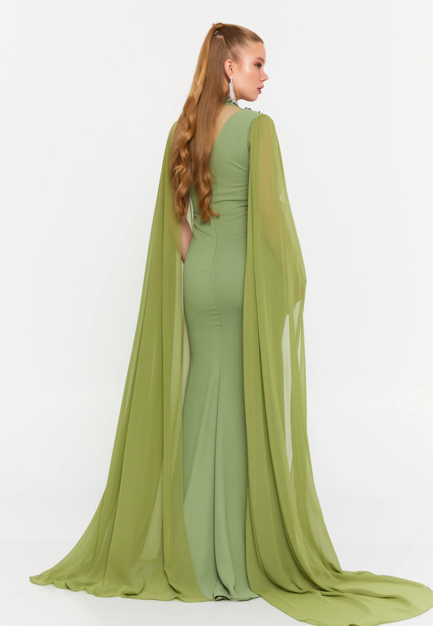 Long Sleeve Maxi Viscose Mermaid Regular Wedding Guest Dress Unit Price: $145