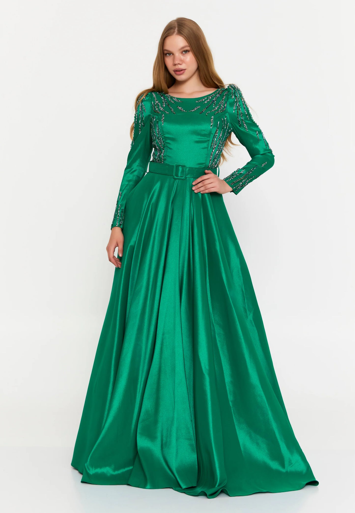 Long Sleeve Maxi Polyester A - Line Regular Wedding Guest Dress Unit Price: $63